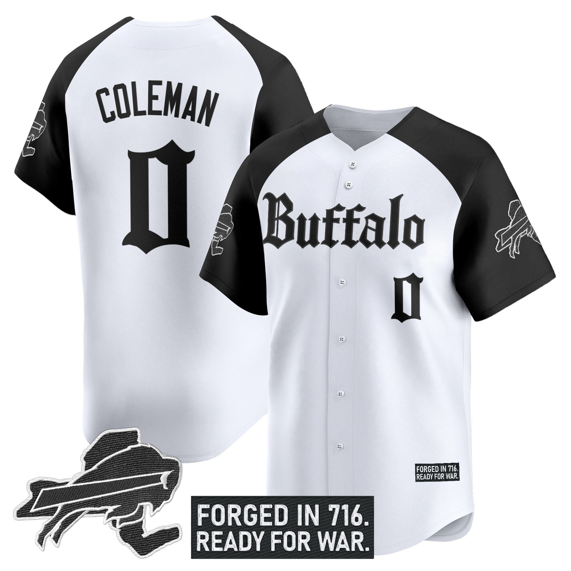 BUF 'Gothic Cold Front Edition' Vapor Baseball Jersey - Stitched