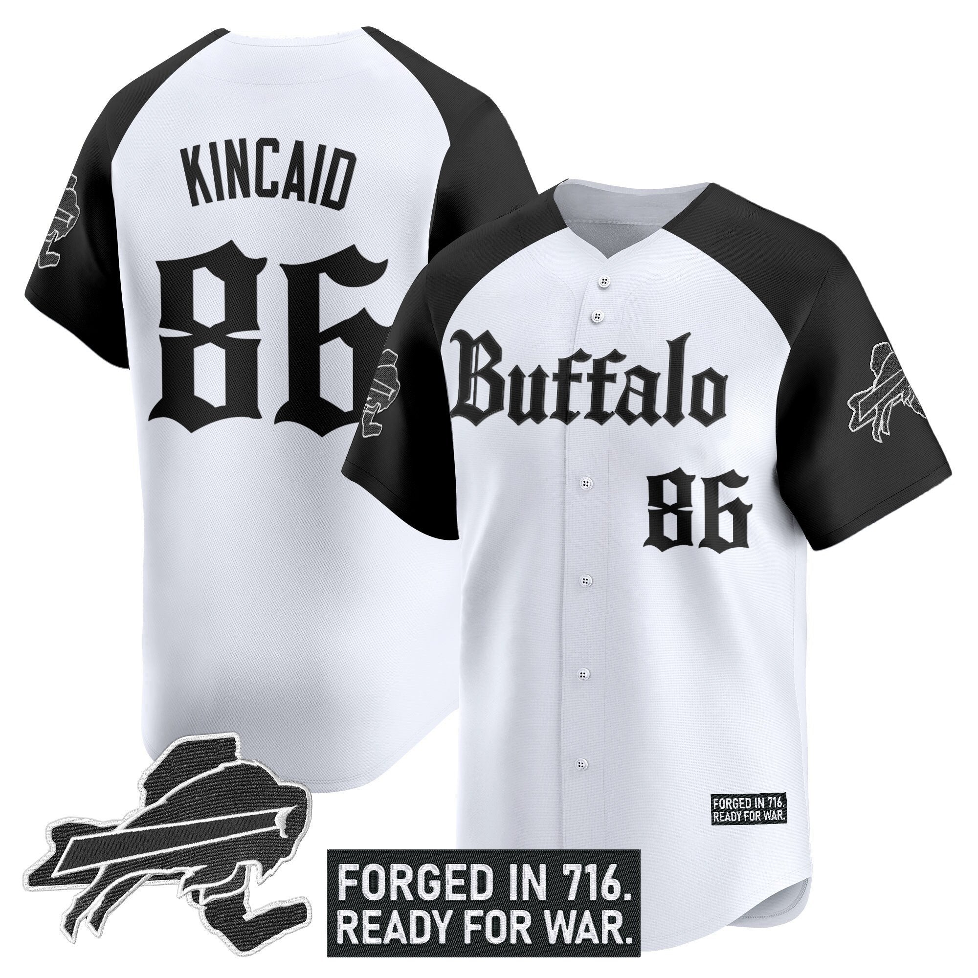BUF 'Gothic Cold Front Edition' Vapor Baseball Jersey - Stitched