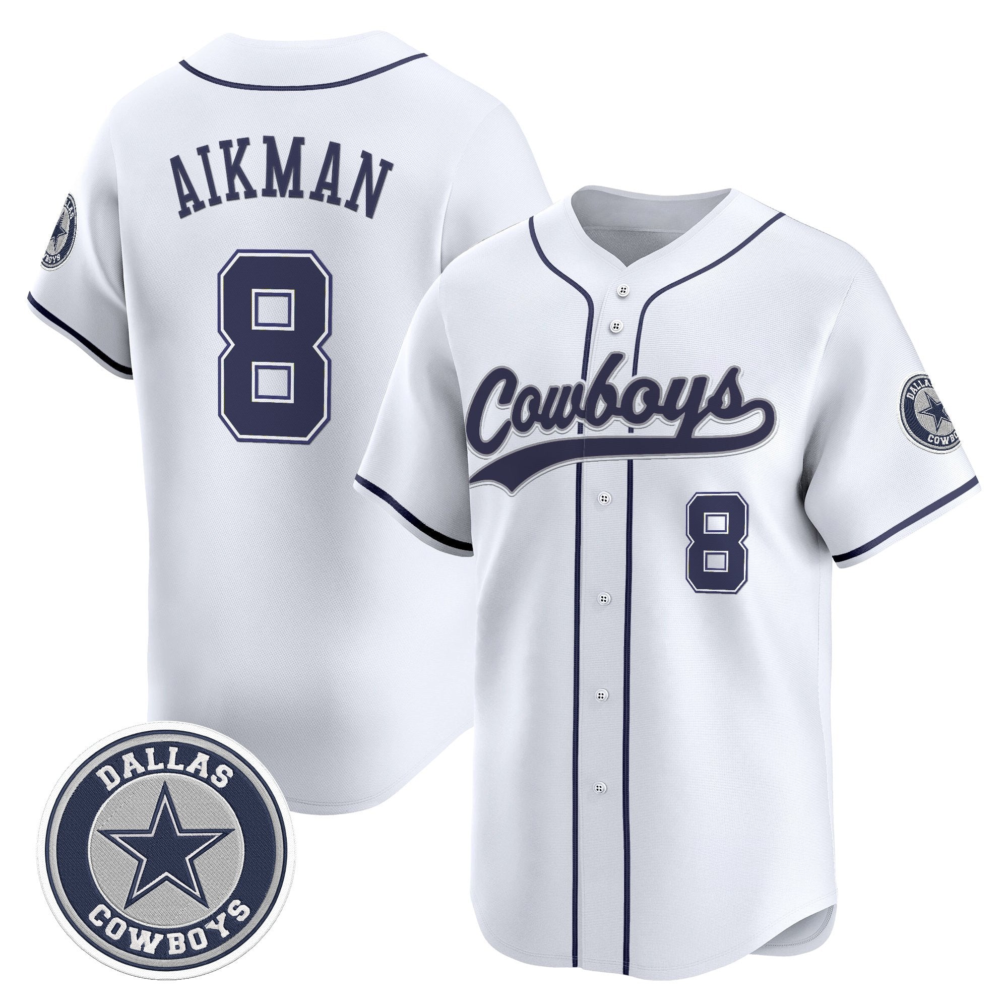 DAL Vapor Baseball Jersey - Stitched