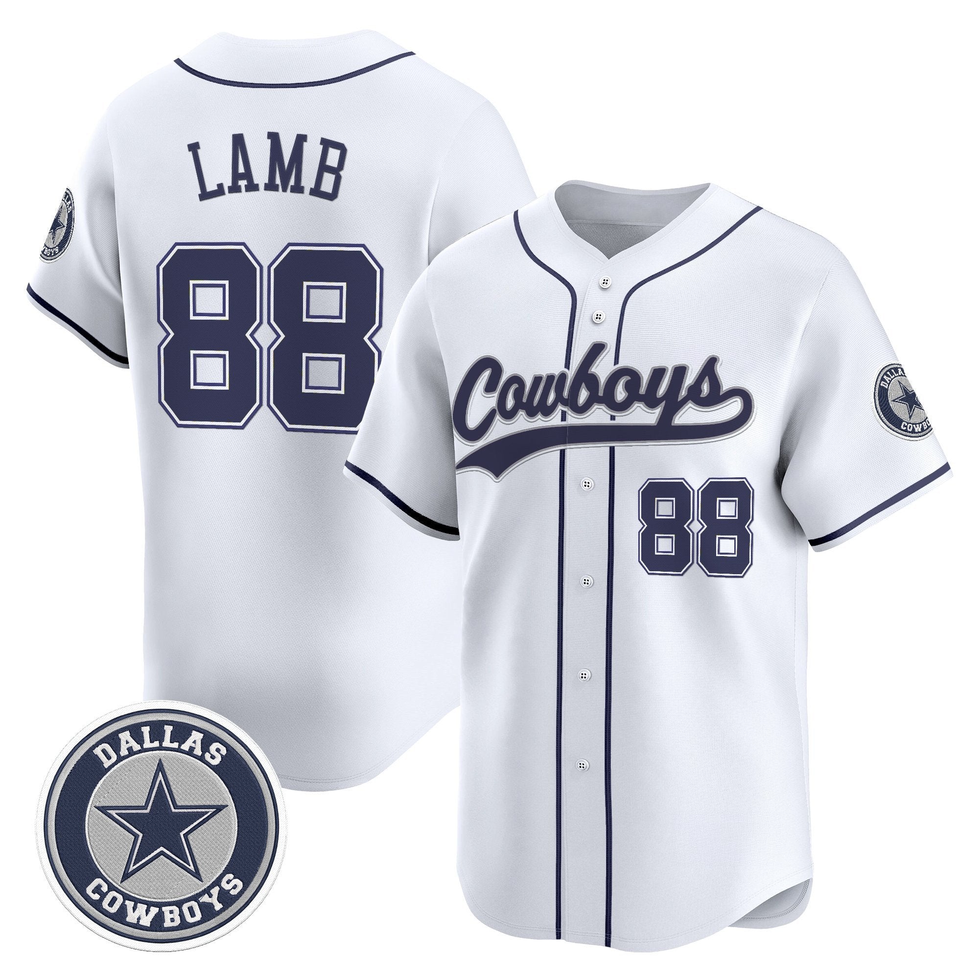 DAL Vapor Baseball Jersey - Stitched