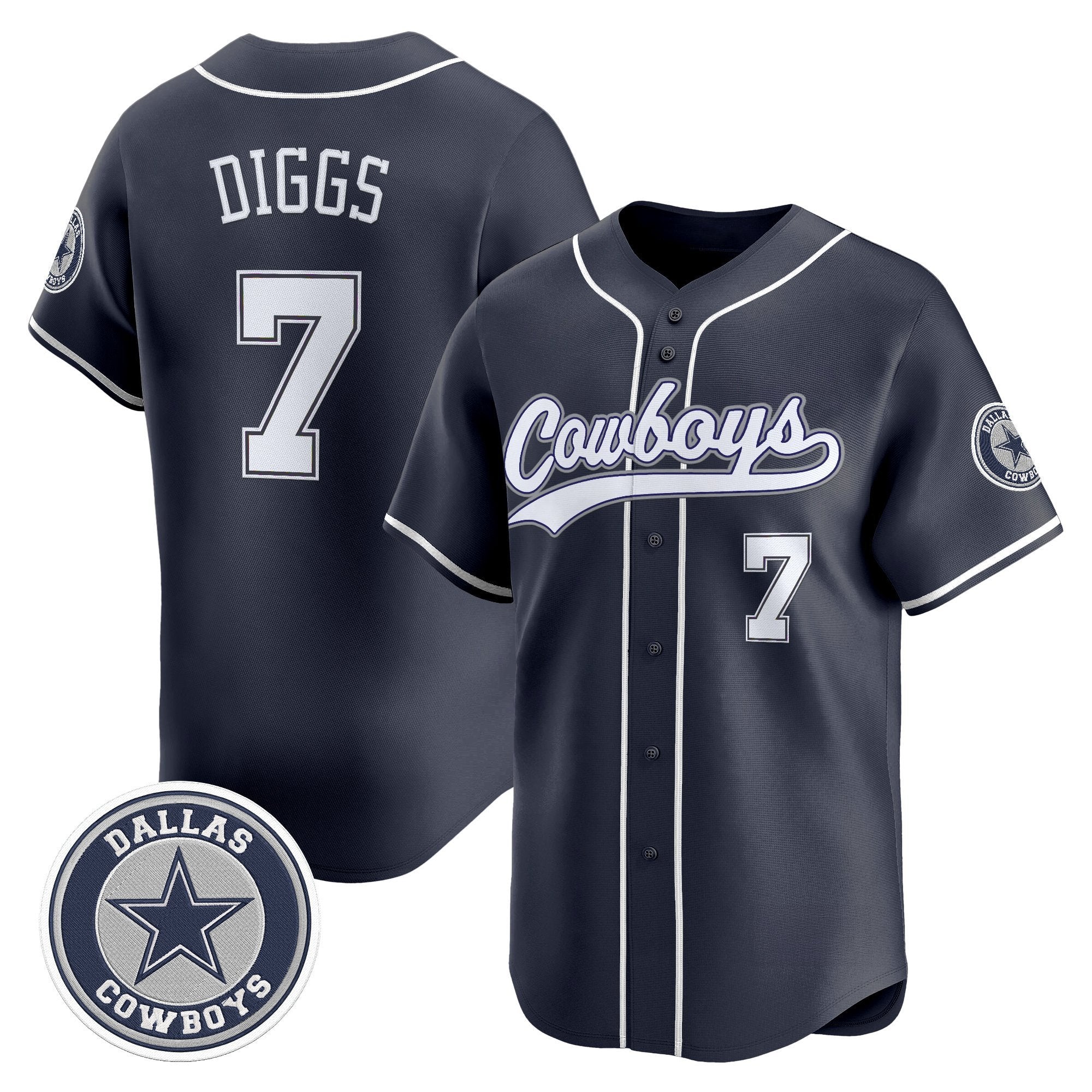DAL Vapor Baseball Jersey - Stitched