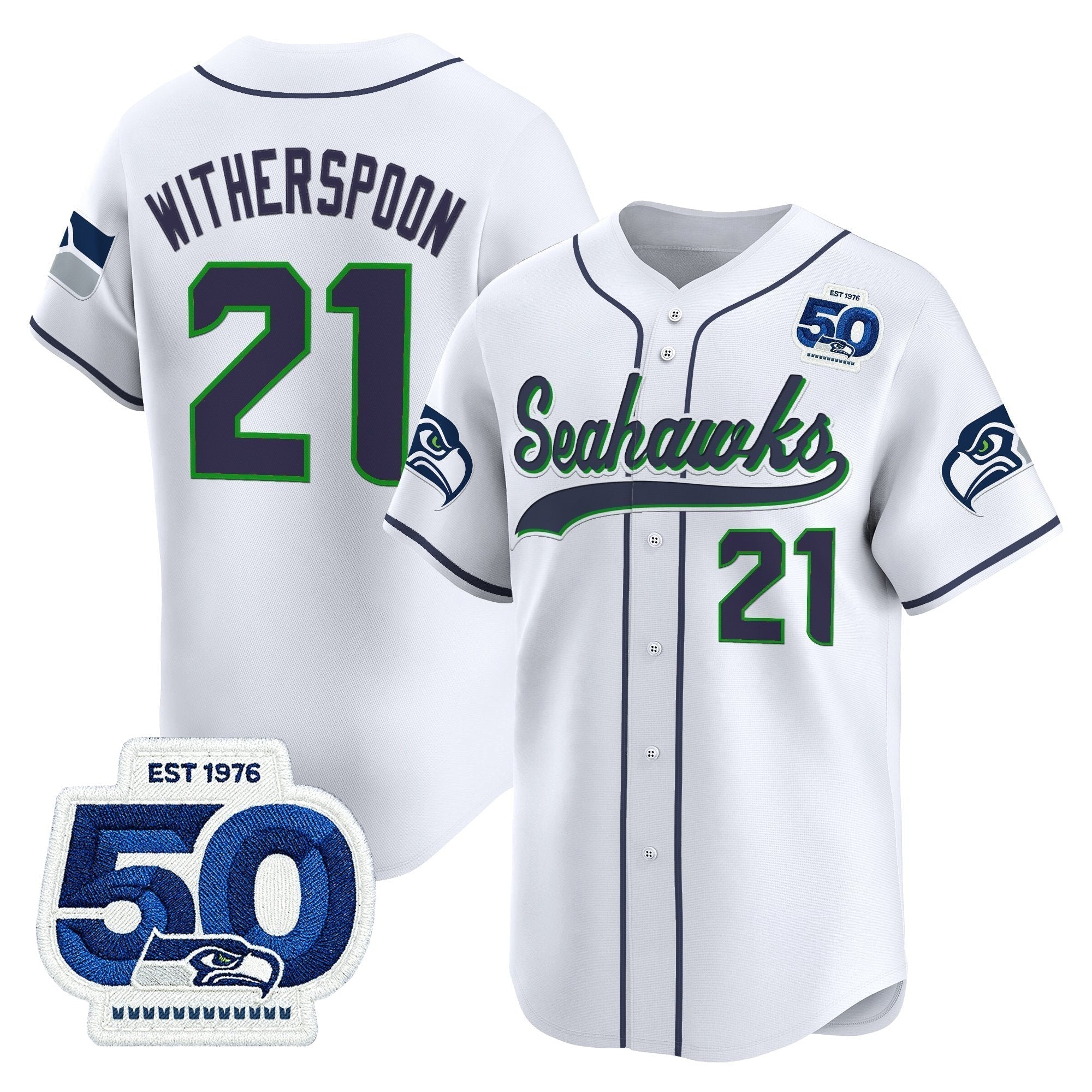 SEA 50th Anniversary Vapor Baseball Jersey - Stitched