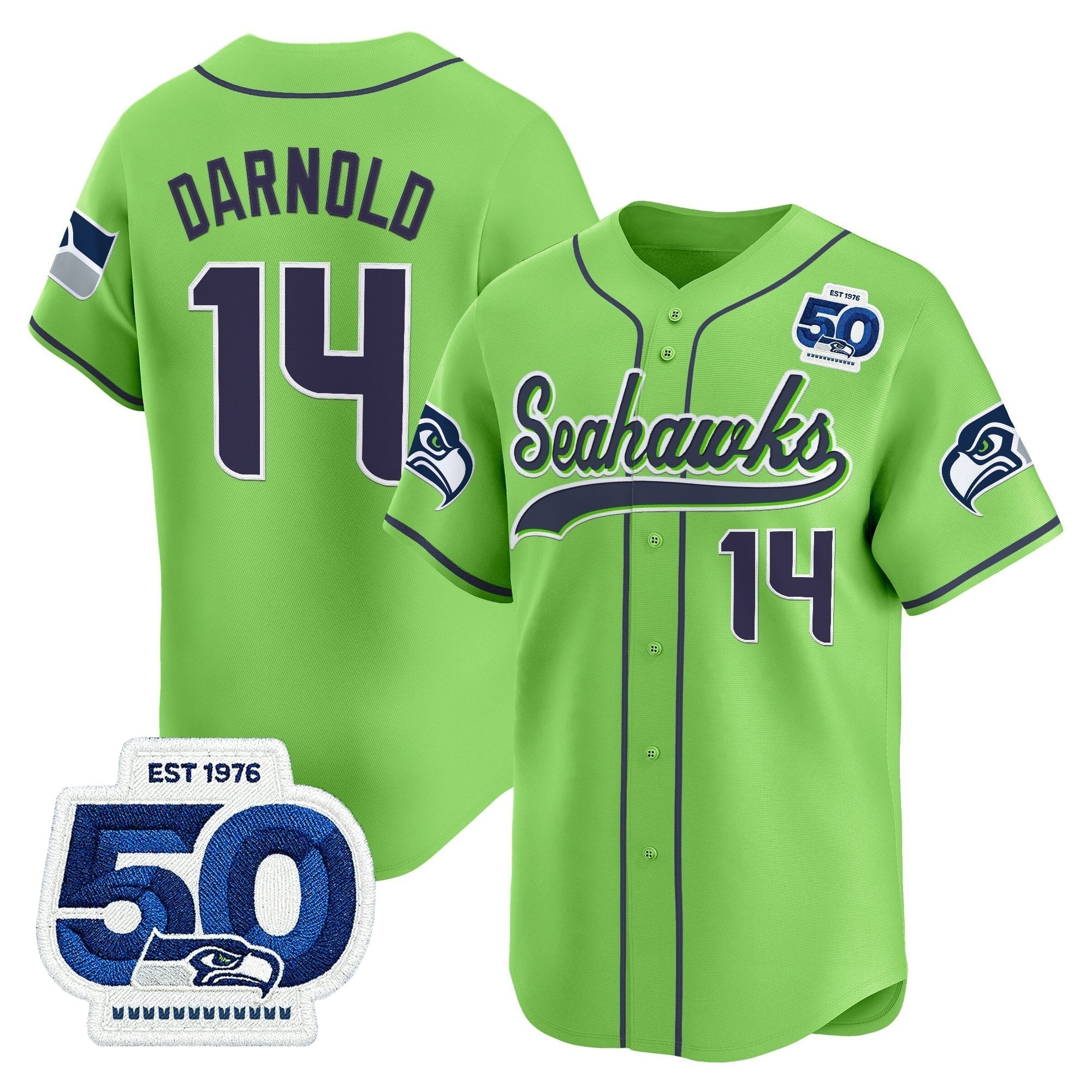 SEA 50th Anniversary Vapor Baseball Jersey - Stitched