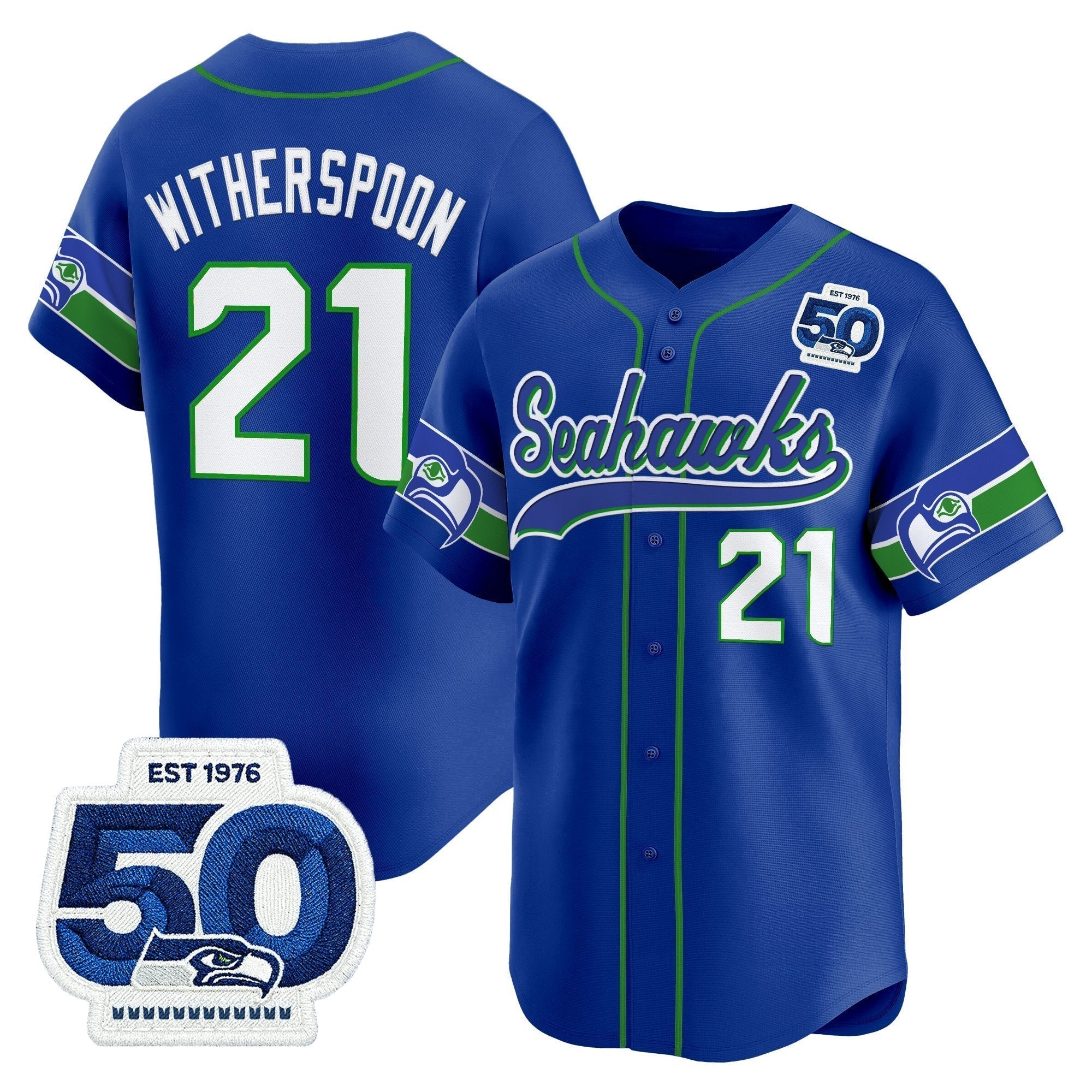 SEA 50th Anniversary Vapor Baseball Jersey - Stitched