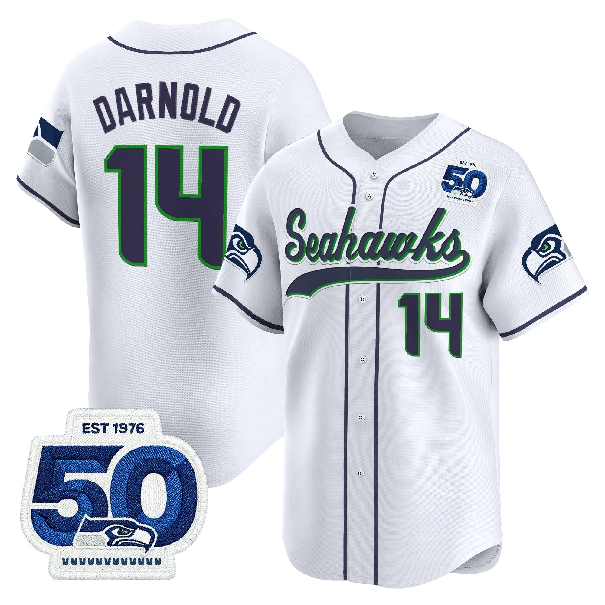 SEA 50th Anniversary Vapor Baseball Jersey - Stitched