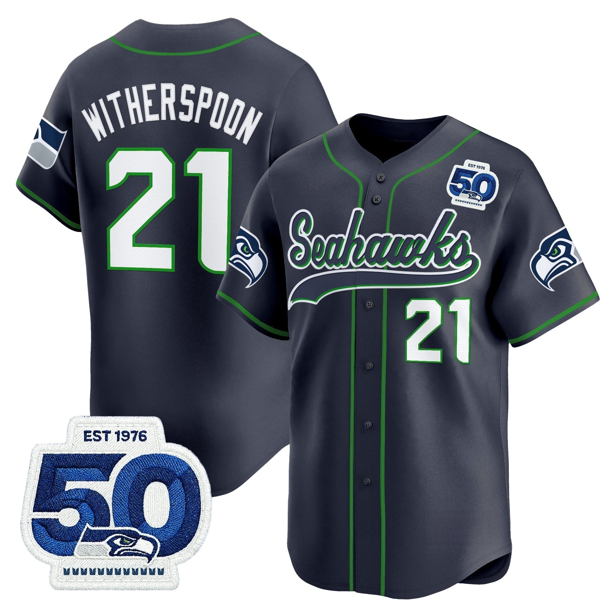 SEA 50th Anniversary Vapor Baseball Jersey - Stitched