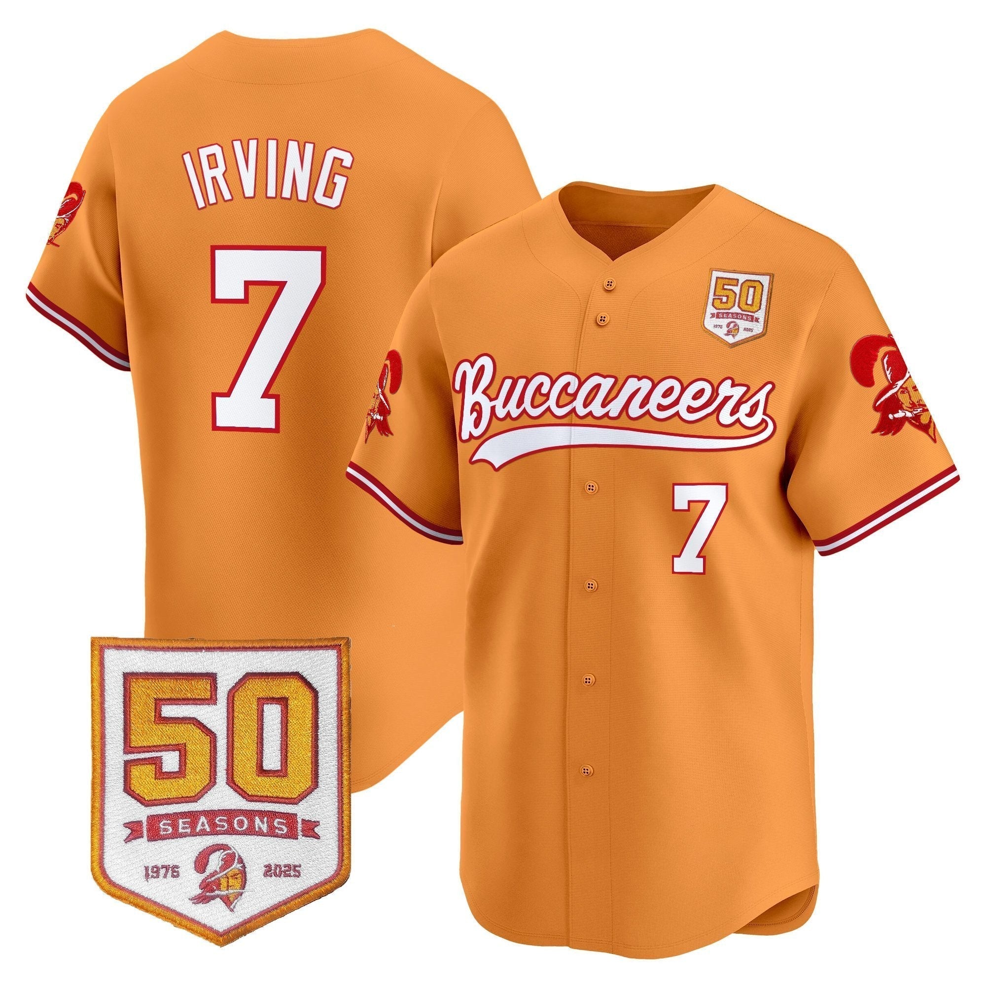 TB 50th Season Patch Vapor Baseball Jersey - Stitched