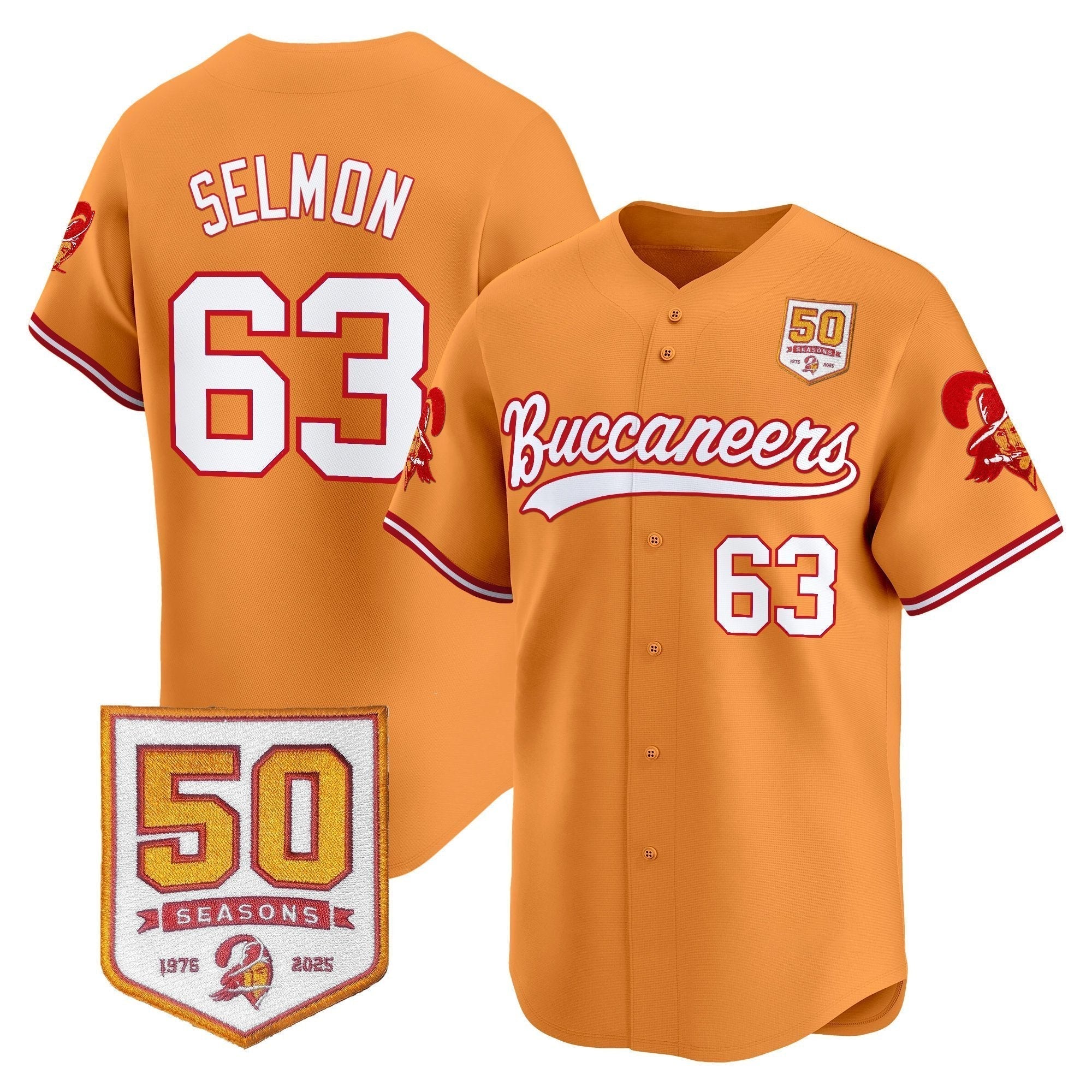 TB 50th Season Patch Vapor Baseball Jersey - Stitched
