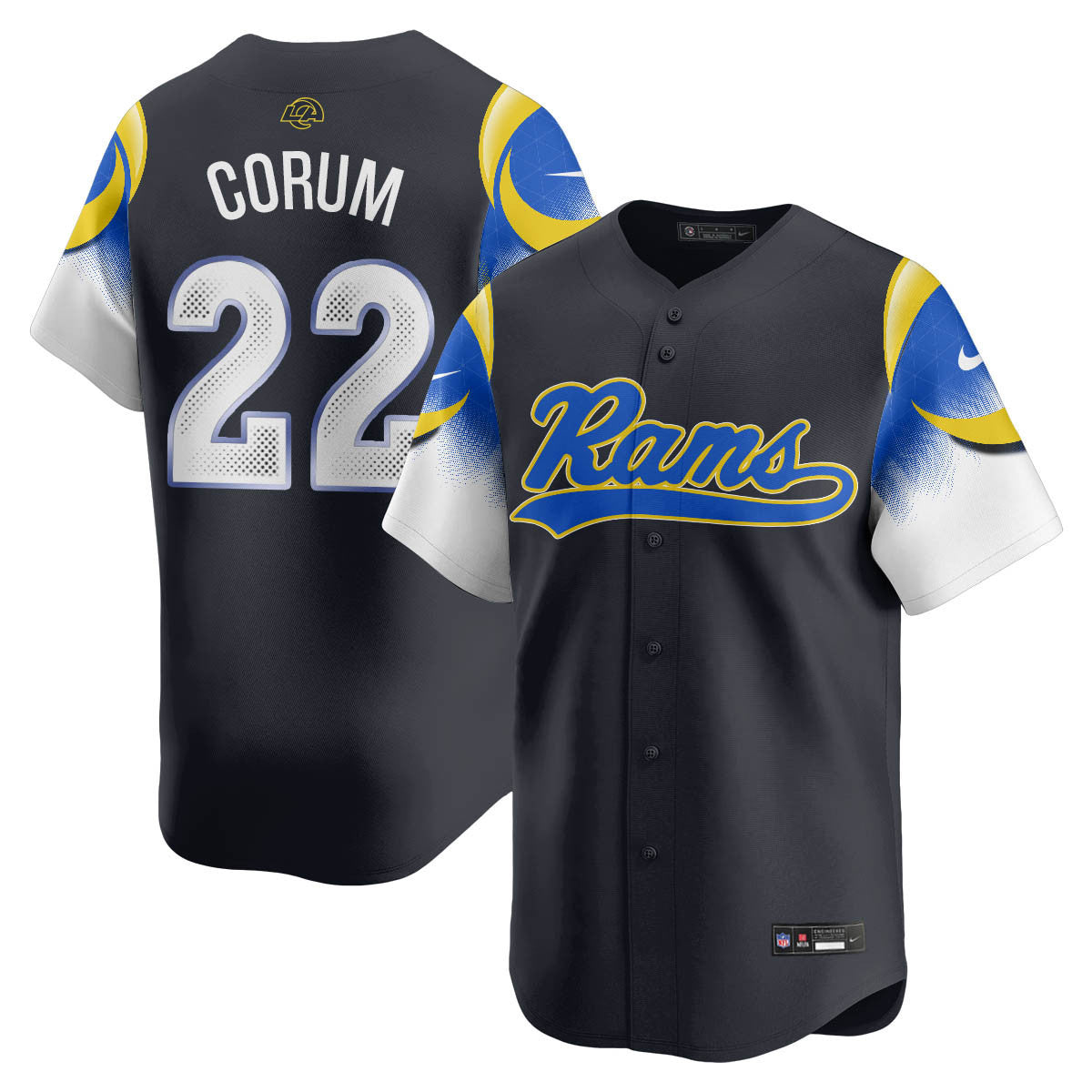 LAR Rivalry Series Baseball Jersey - Stitched