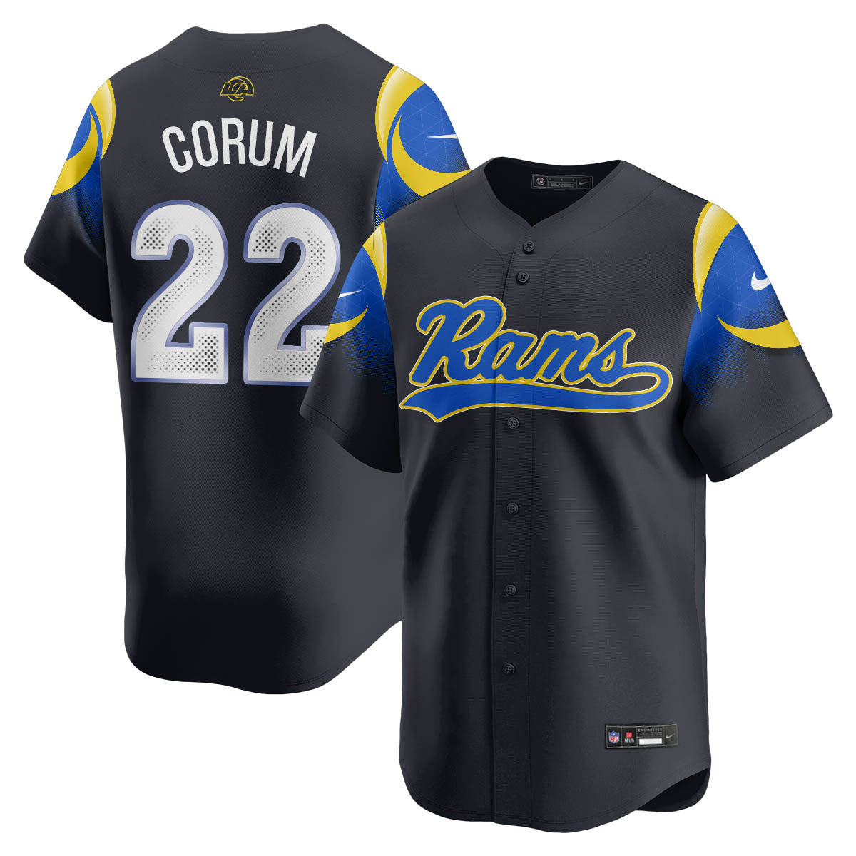 LAR Rivalry Series Baseball Jersey - Stitched