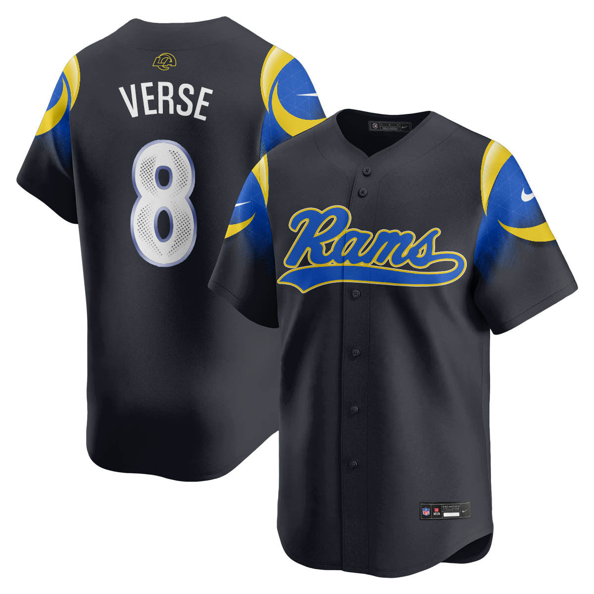 LAR Rivalry Series Baseball Jersey - Stitched