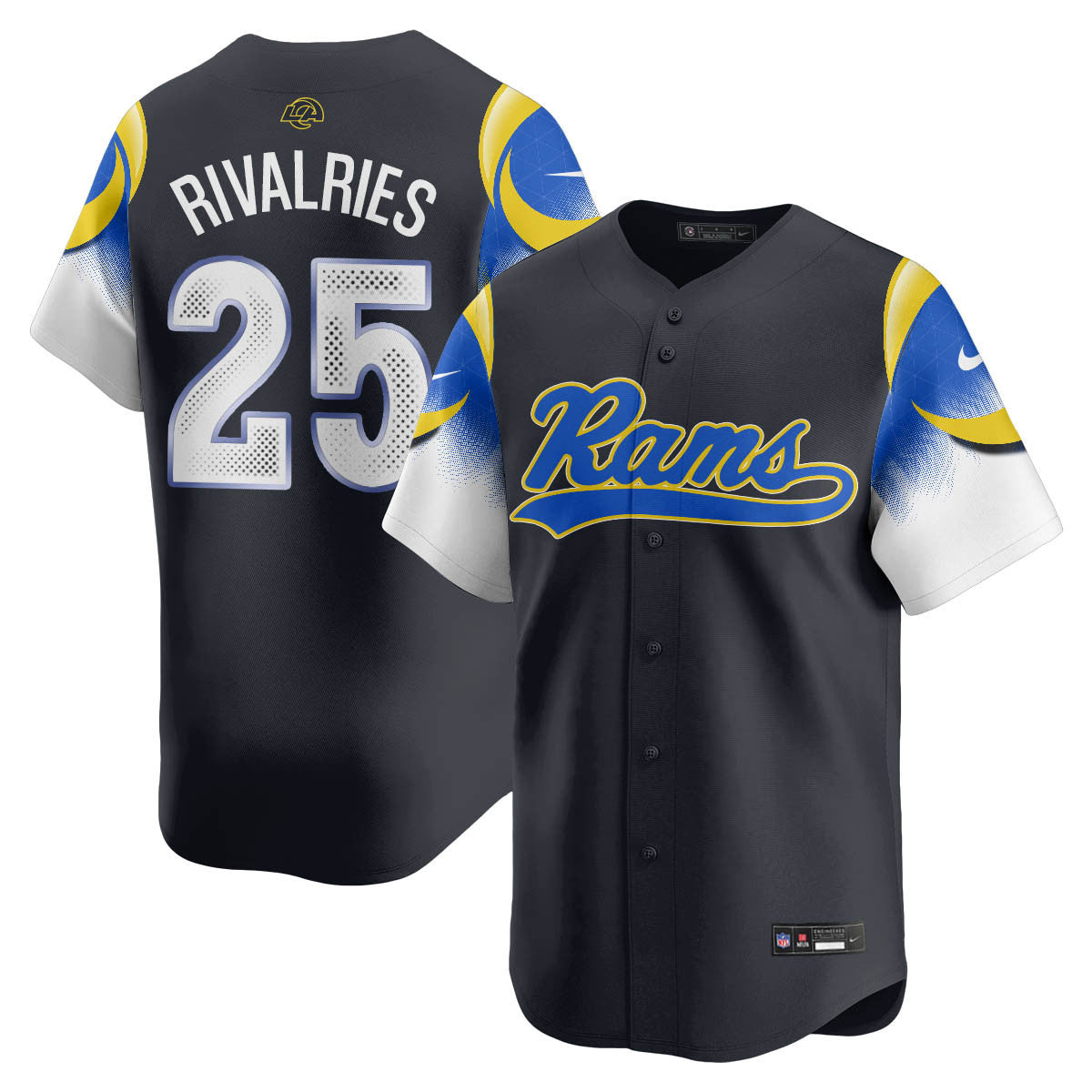 LAR Rivalry Series Baseball Jersey - Stitched