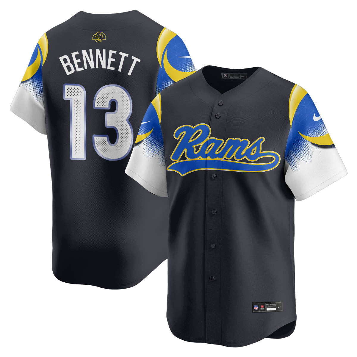 LAR Rivalry Series Baseball Jersey - Stitched