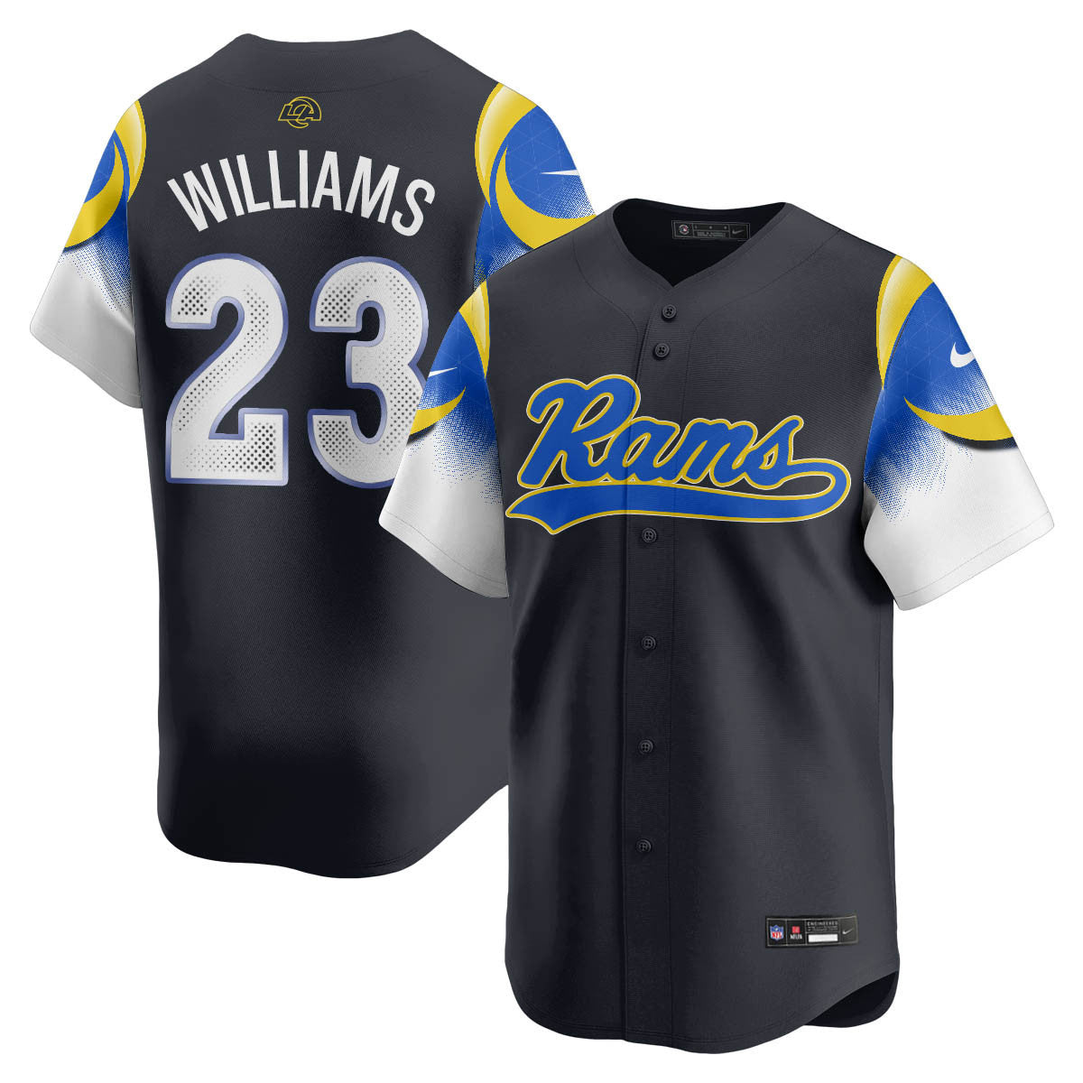 LAR Rivalry Series Baseball Jersey - Stitched