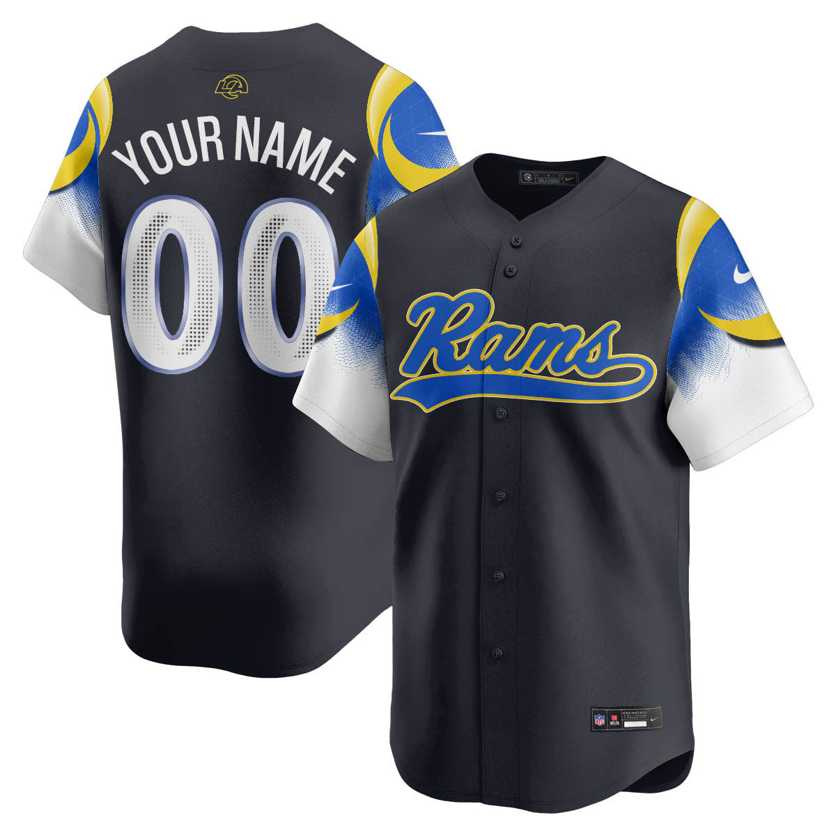 LAR Rivalry Series Baseball Jersey - Stitched