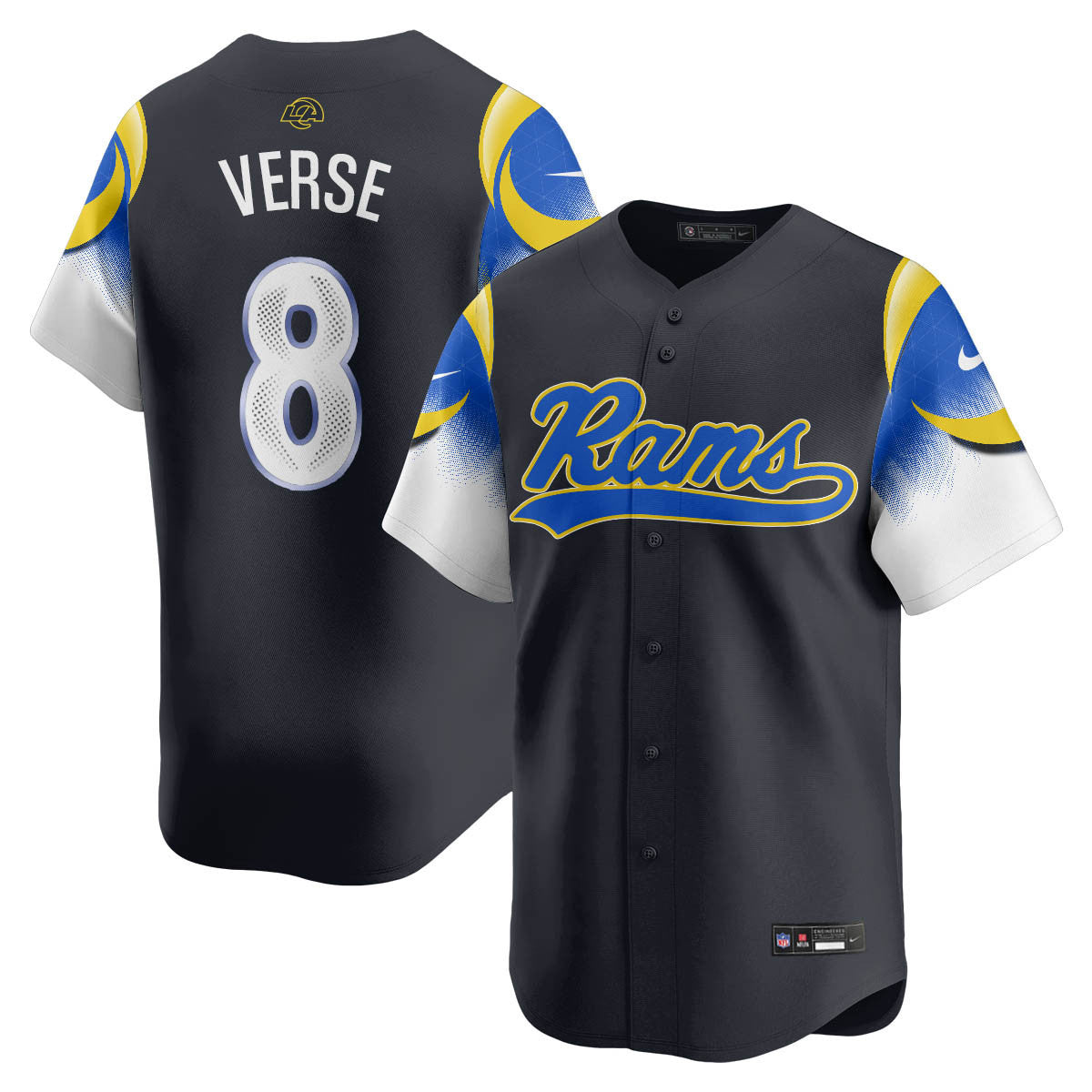LAR Rivalry Series Baseball Jersey - Stitched