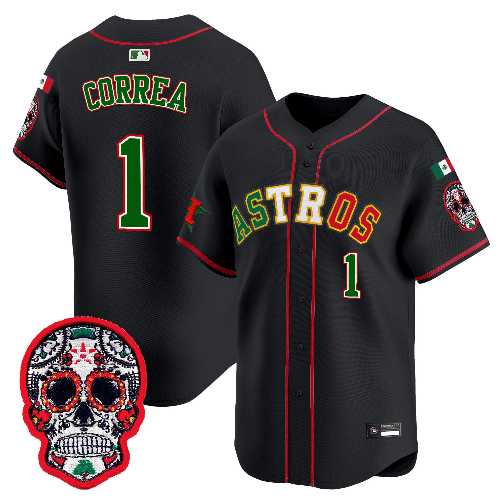 HOU Mexico 2025 'Día de los Muertos Edition' Vapor Premier Limited Jersey - Stitched
