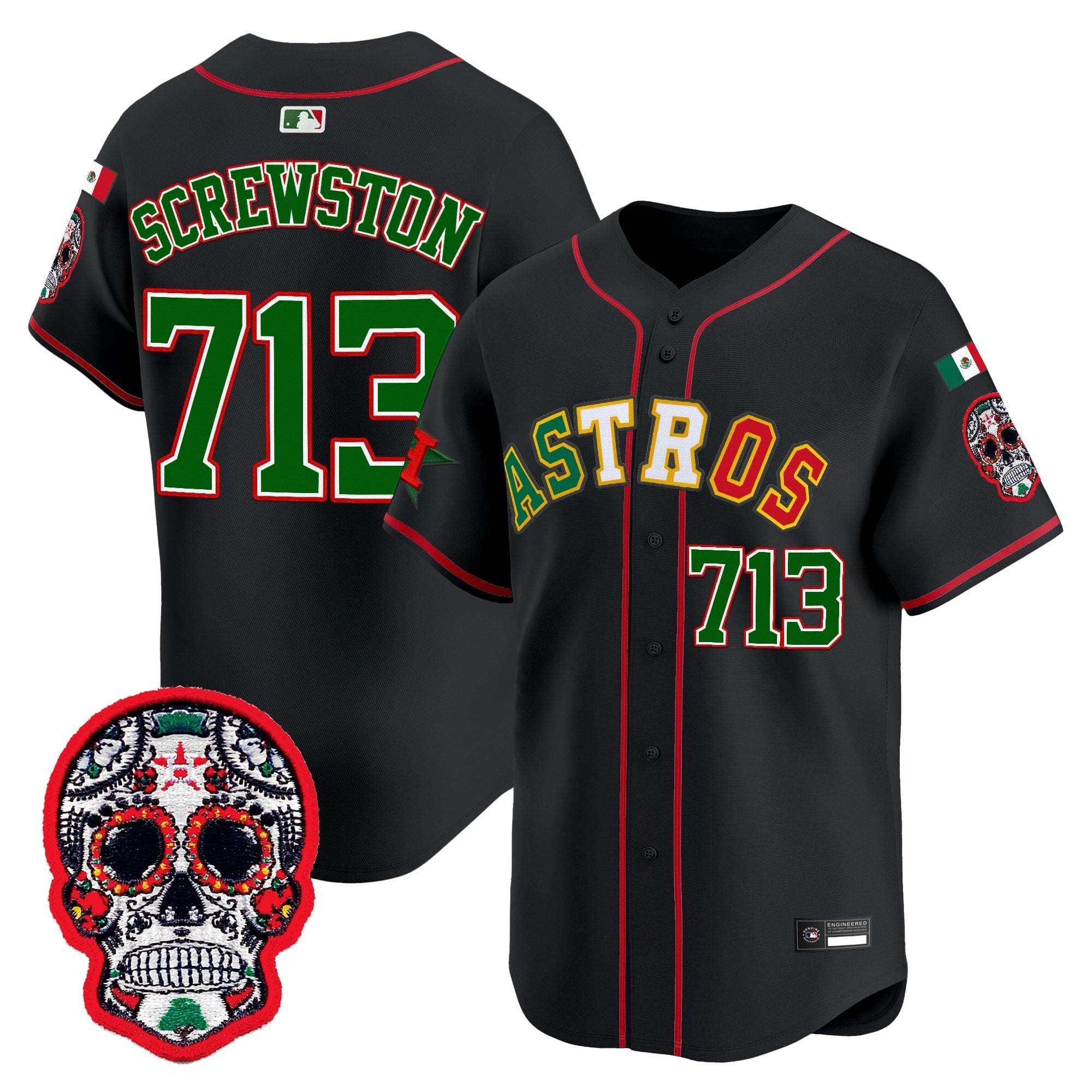 HOU Mexico 2025 'Día de los Muertos Edition' Vapor Premier Limited Jersey - Stitched