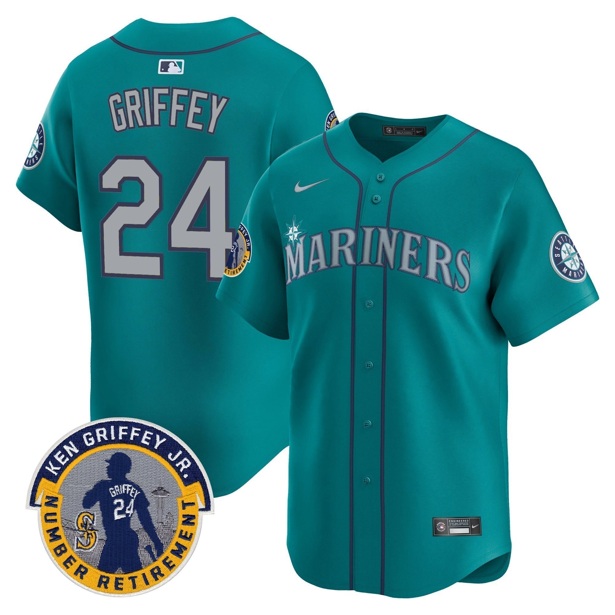 SEA 2025 Ken Griffey Jr. Patch Vapor Premier Limited Jersey - Stitched