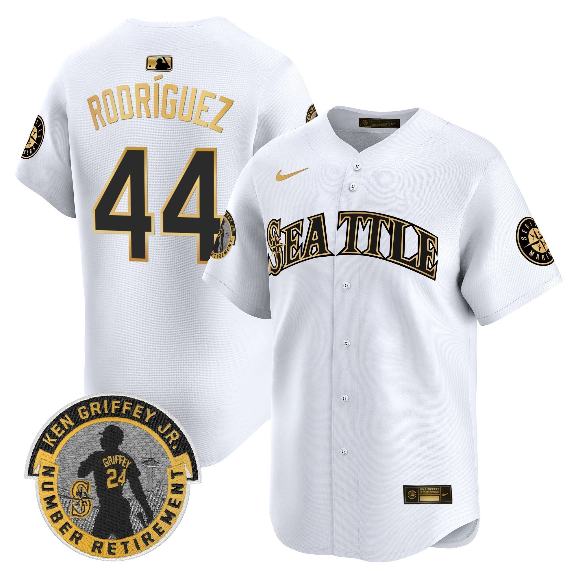 SEA 2025 Ken Griffey Jr. Patch Vapor Premier Limited Jersey - Stitched