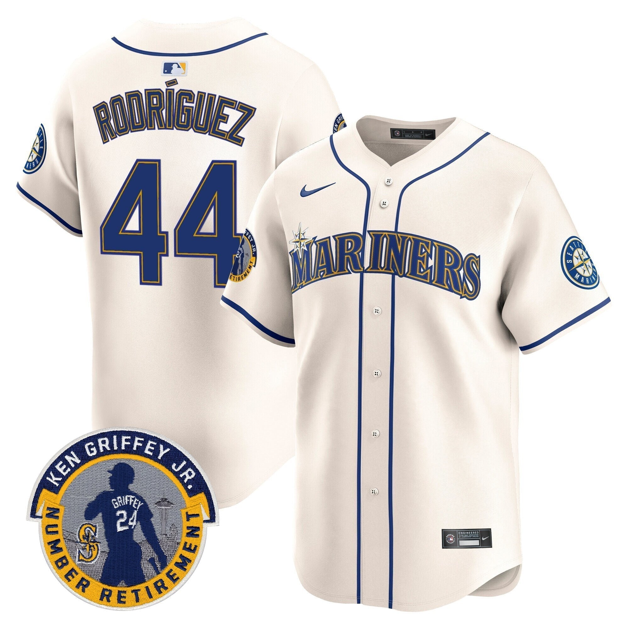 SEA 2025 Ken Griffey Jr. Patch Vapor Premier Limited Jersey - Stitched