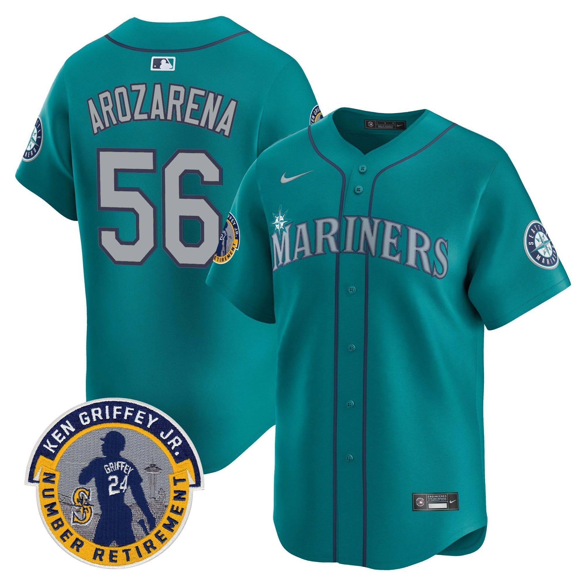 SEA 2025 Ken Griffey Jr. Patch Vapor Premier Limited Jersey - Stitched