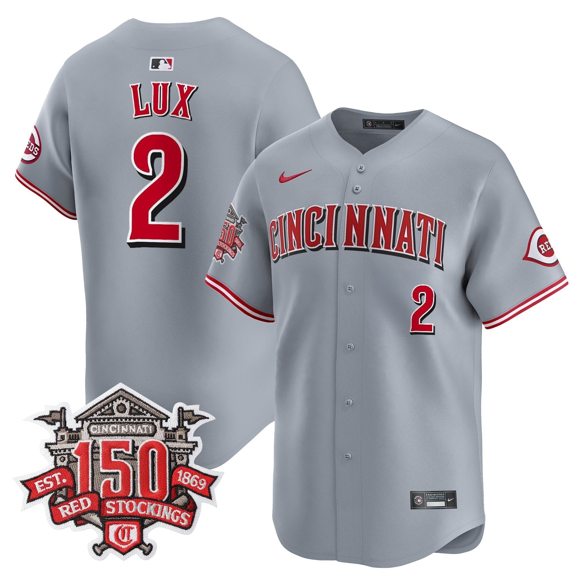 CIN 150th Anniversary Patch Vapor Premier Limited Jersey - Stitched