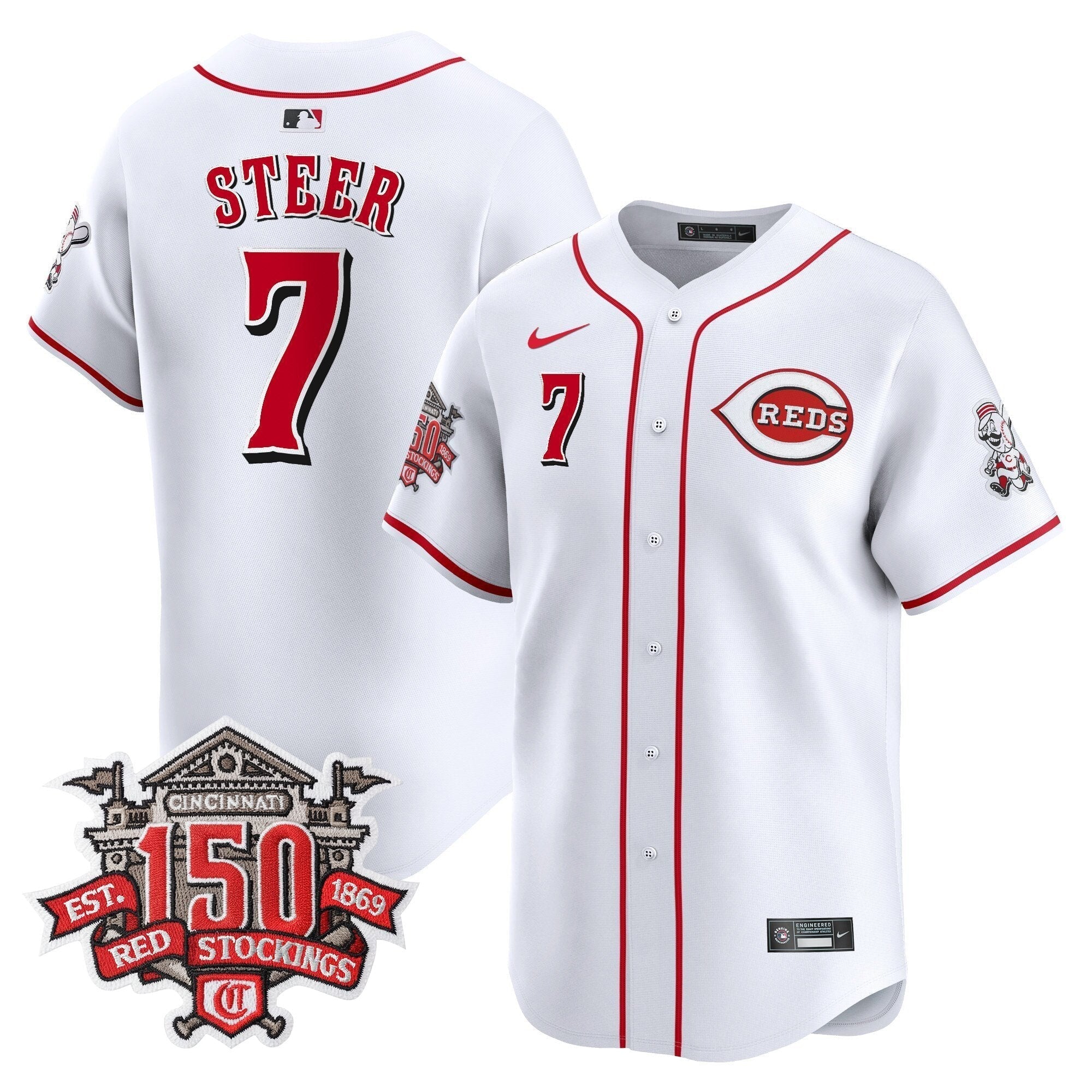 CIN 150th Anniversary Patch Vapor Premier Limited Jersey - Stitched