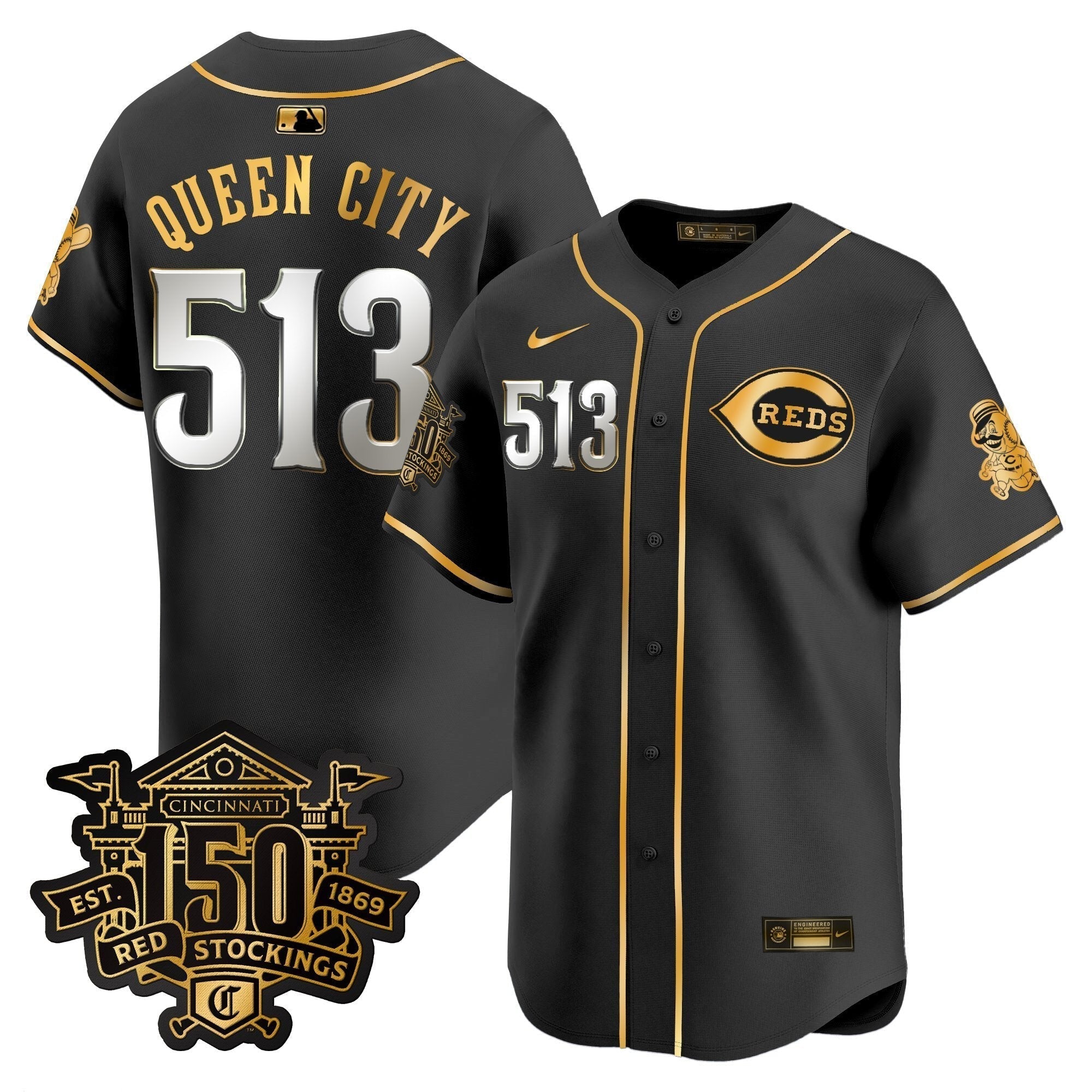 CIN 150th Anniversary Patch Vapor Premier Limited Jersey - Stitched