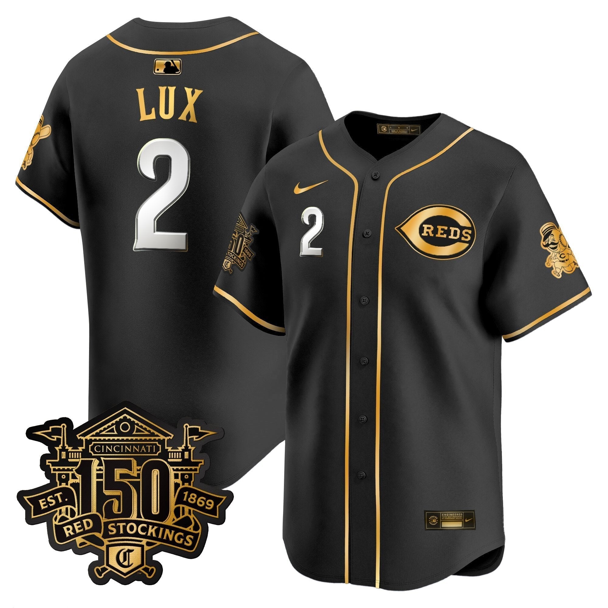 CIN 150th Anniversary Patch Vapor Premier Limited Jersey - Stitched