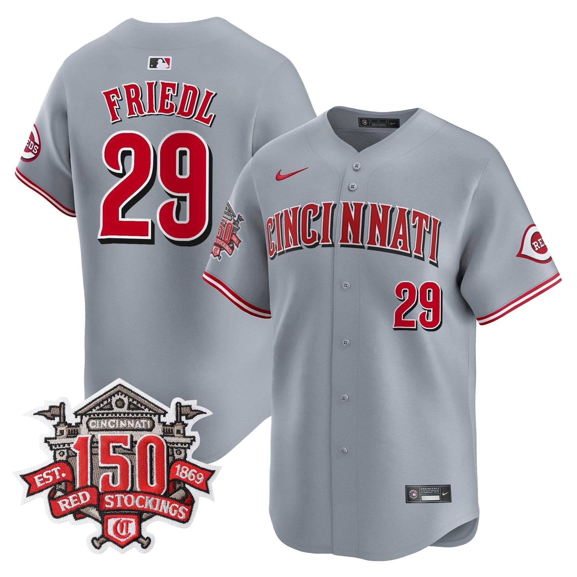 CIN 150th Anniversary Patch Vapor Premier Limited Jersey - Stitched