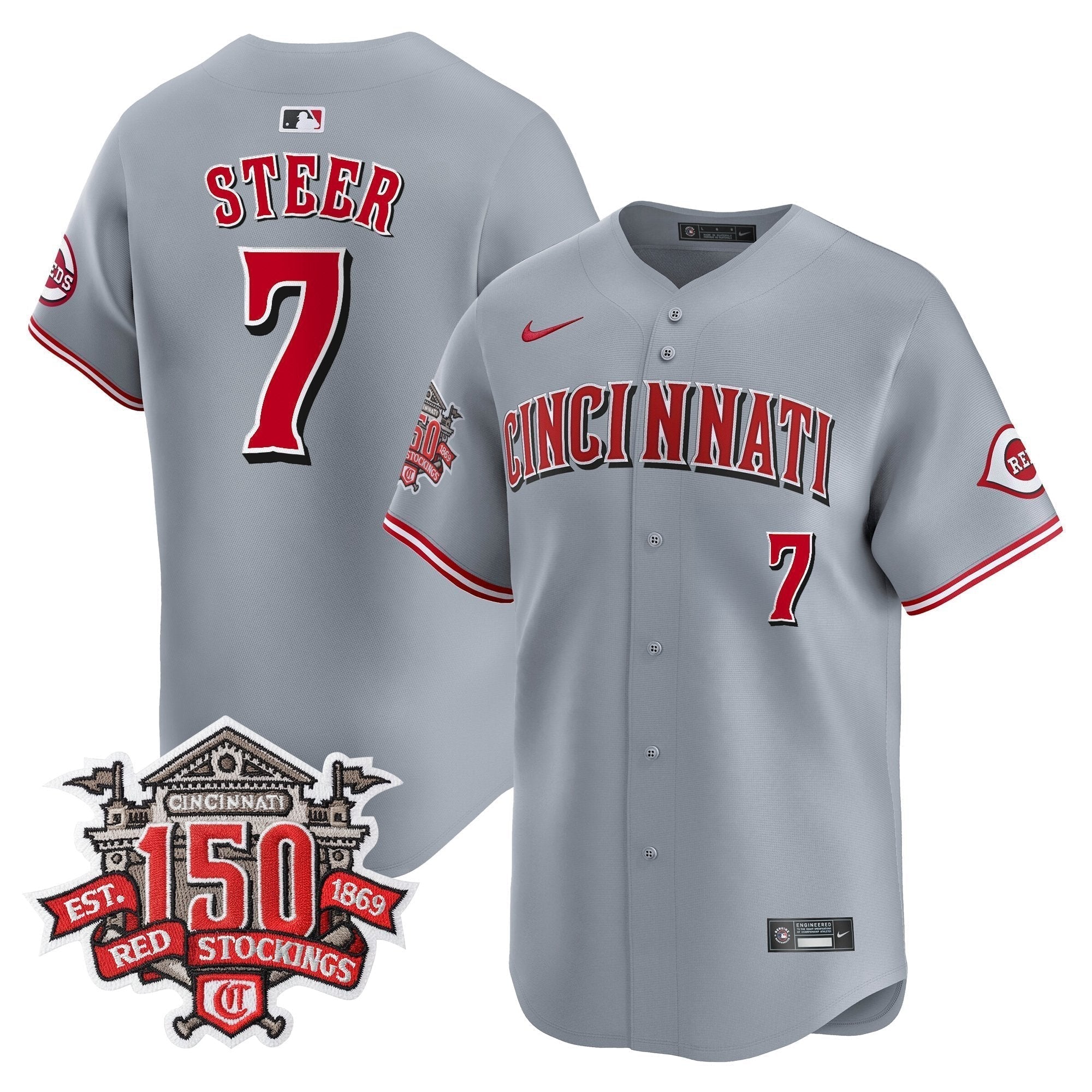 CIN 150th Anniversary Patch Vapor Premier Limited Jersey - Stitched