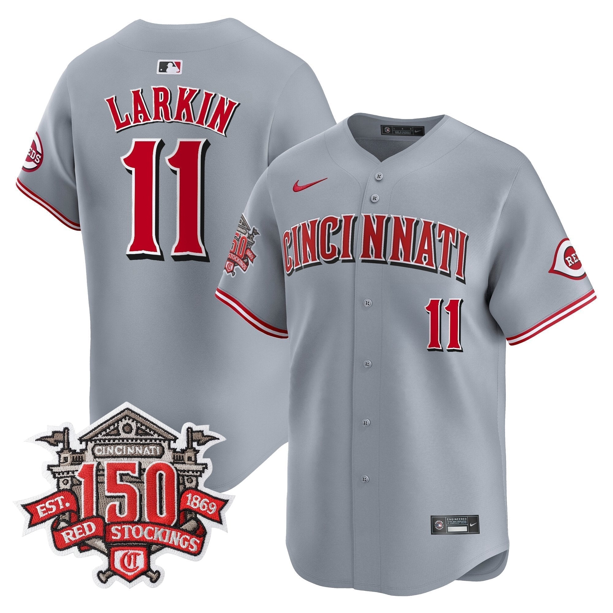 CIN 150th Anniversary Patch Vapor Premier Limited Jersey - Stitched