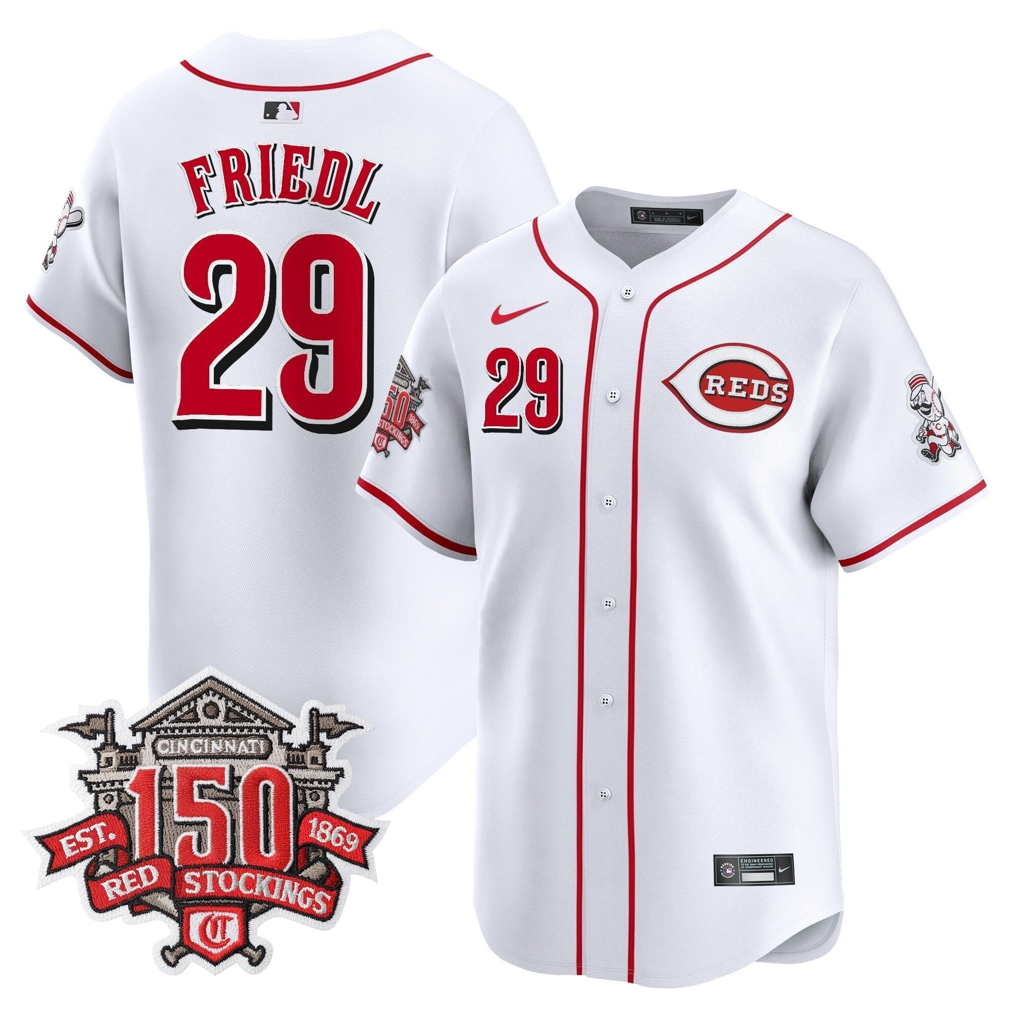 CIN 150th Anniversary Patch Vapor Premier Limited Jersey - Stitched