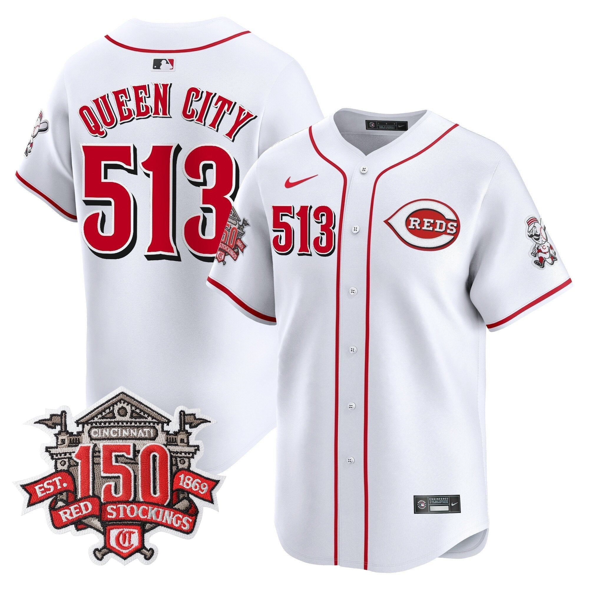 CIN 150th Anniversary Patch Vapor Premier Limited Jersey - Stitched
