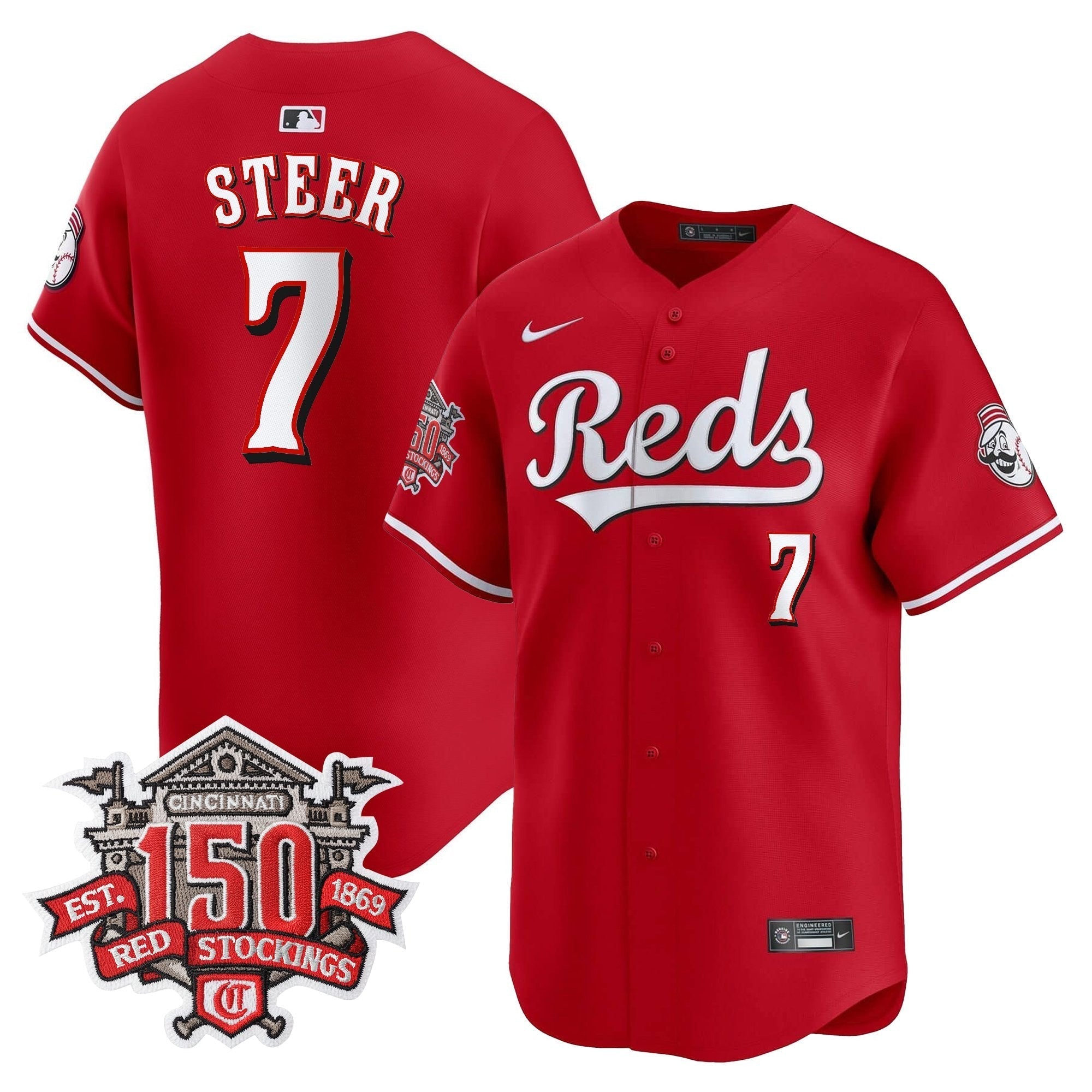 CIN 150th Anniversary Patch Vapor Premier Limited Jersey - Stitched