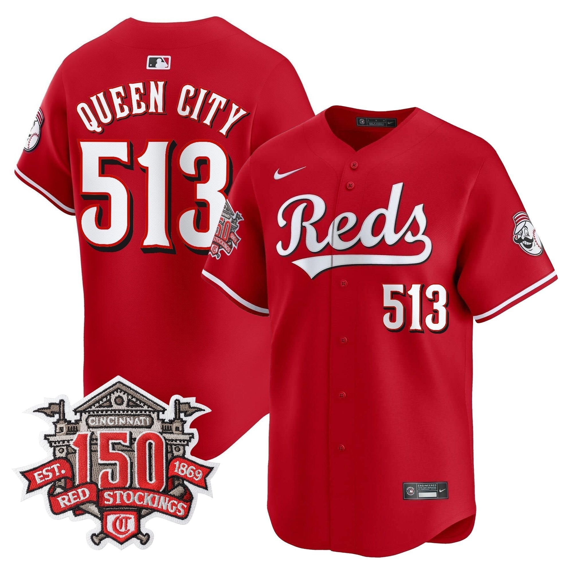 CIN 150th Anniversary Patch Vapor Premier Limited Jersey - Stitched