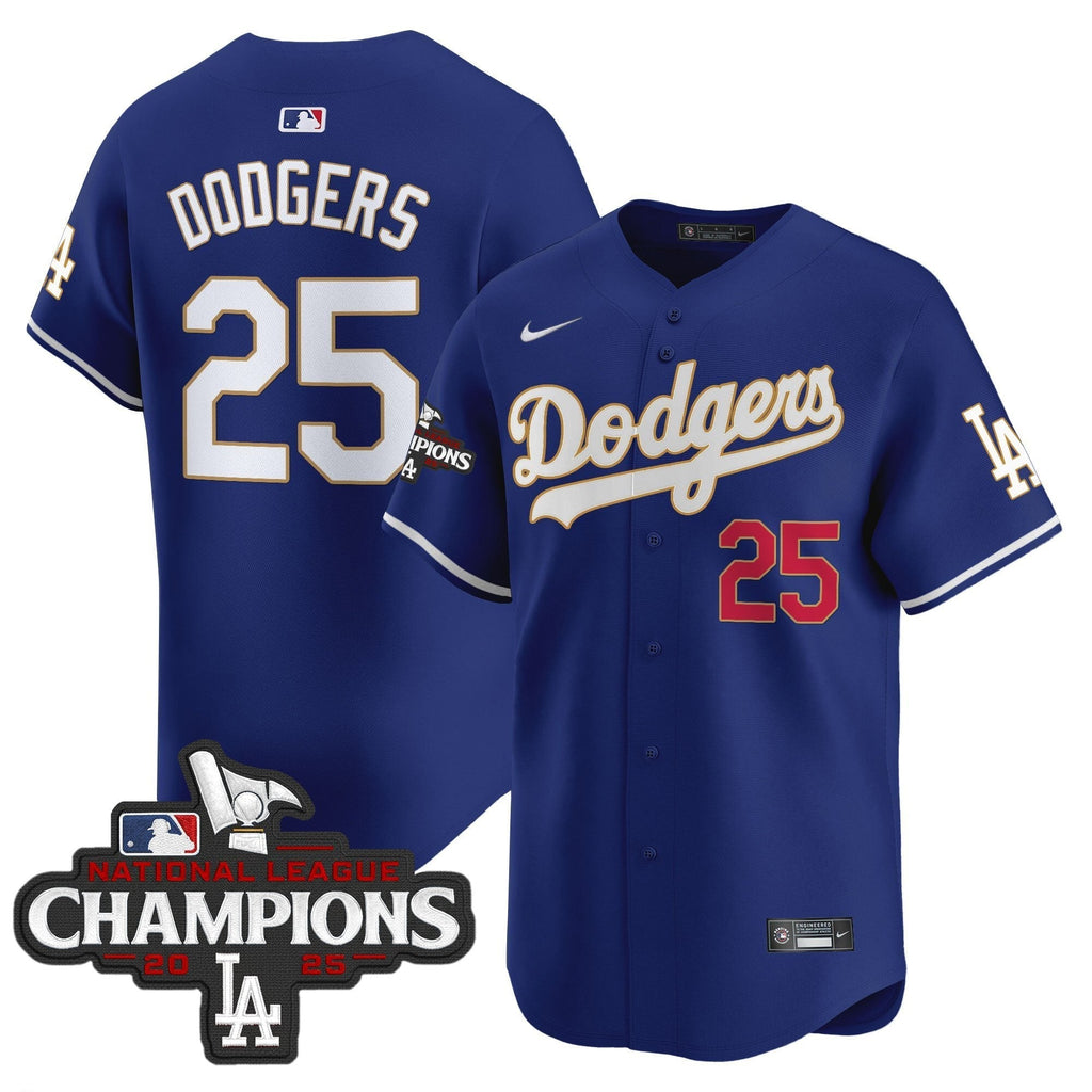 Dodgers 2025 National League Champions Vapor Premier Limited Jersey - Stitched