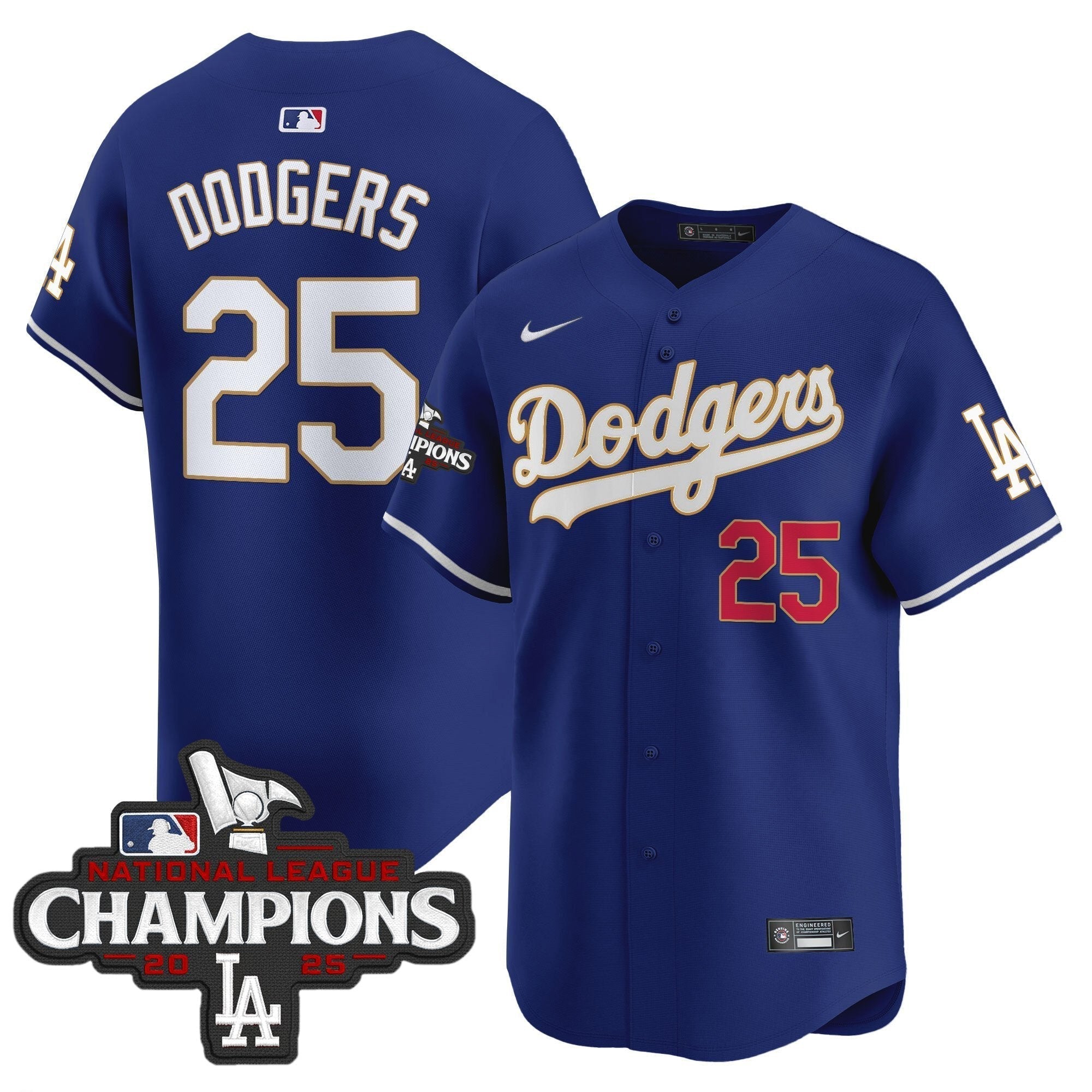 Dodgers 2025 National League Champions Vapor Premier Limited Jersey - Stitched