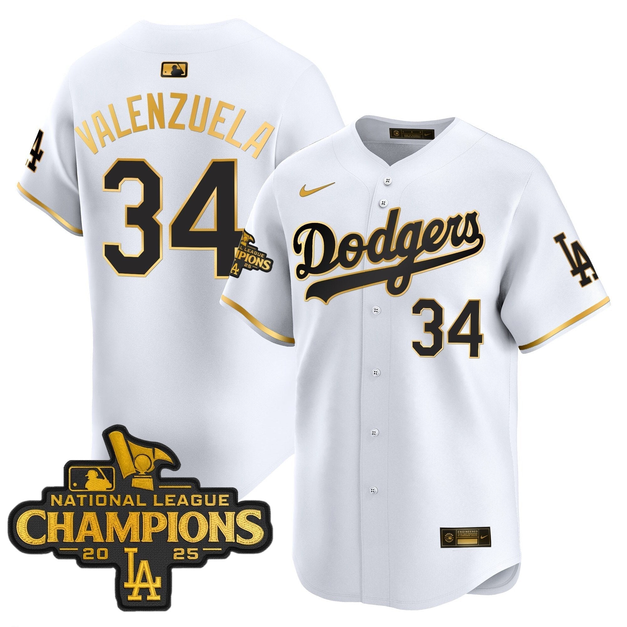 Dodgers 2025 National League Champions Vapor Premier Limited Jersey - Stitched