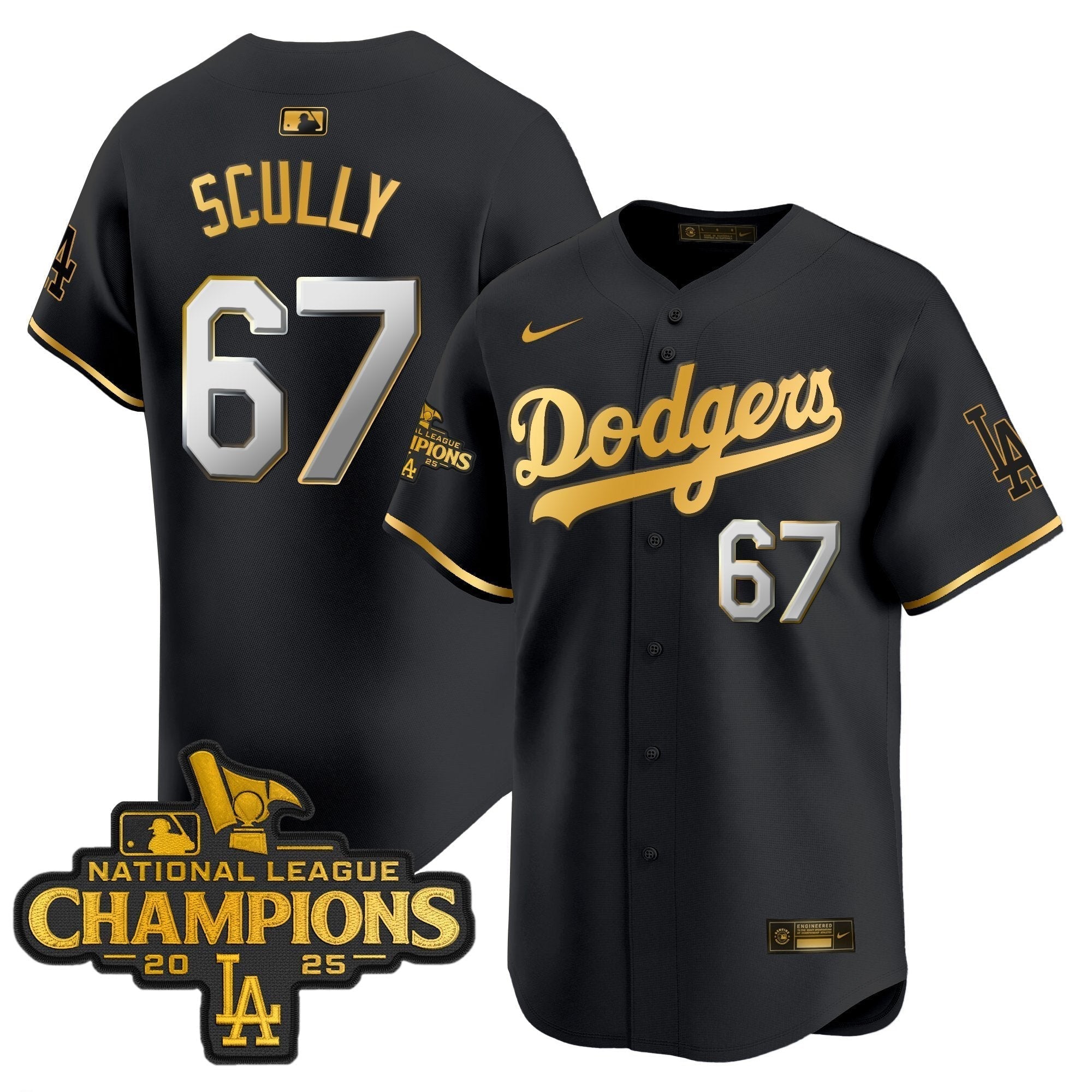 Dodgers 2025 National League Champions Vapor Premier Limited Jersey - Stitched