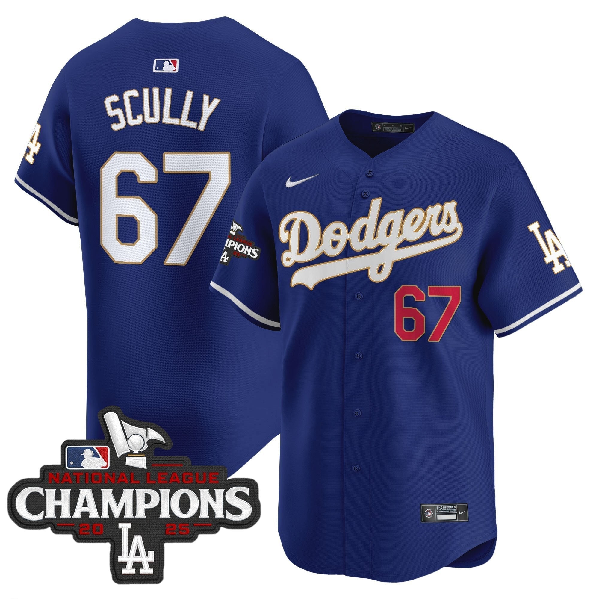 Dodgers 2025 National League Champions Vapor Premier Limited Jersey - Stitched