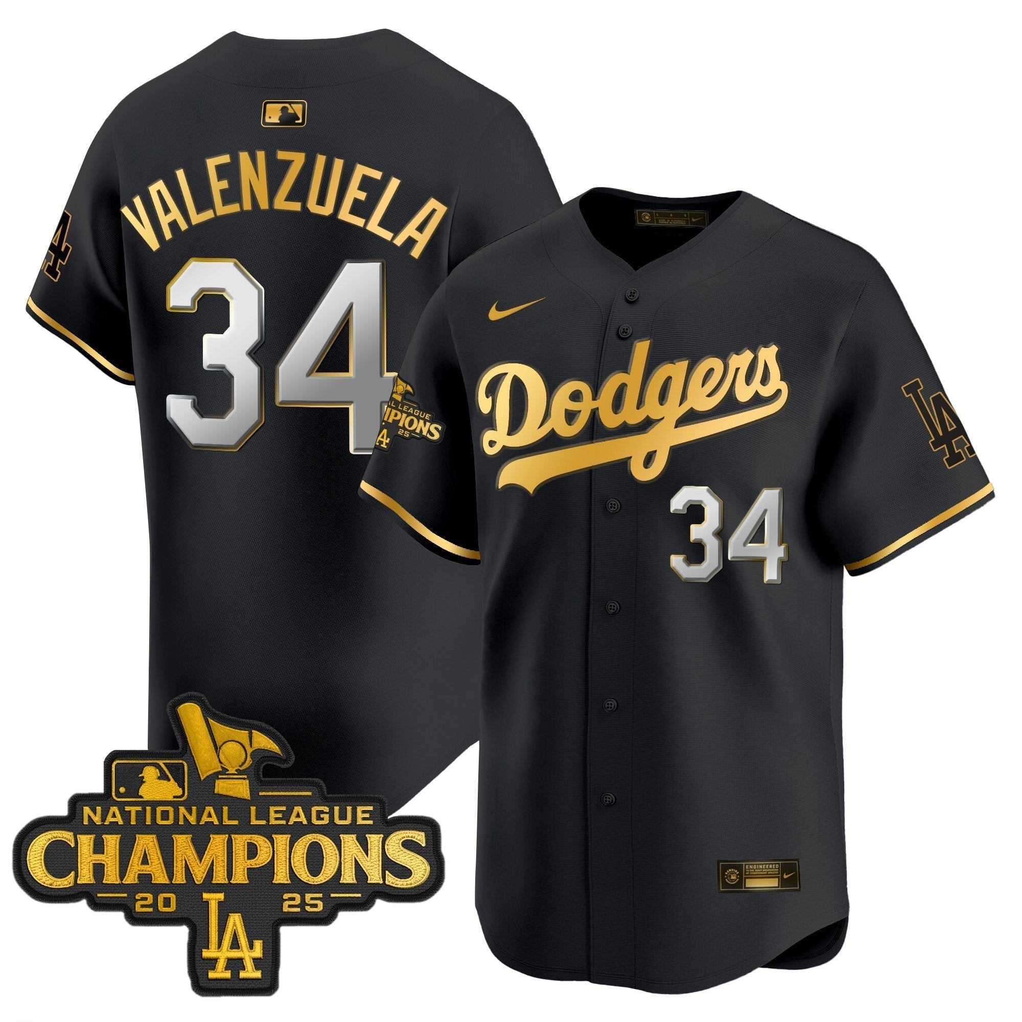 Dodgers 2025 National League Champions Vapor Premier Limited Jersey - Stitched