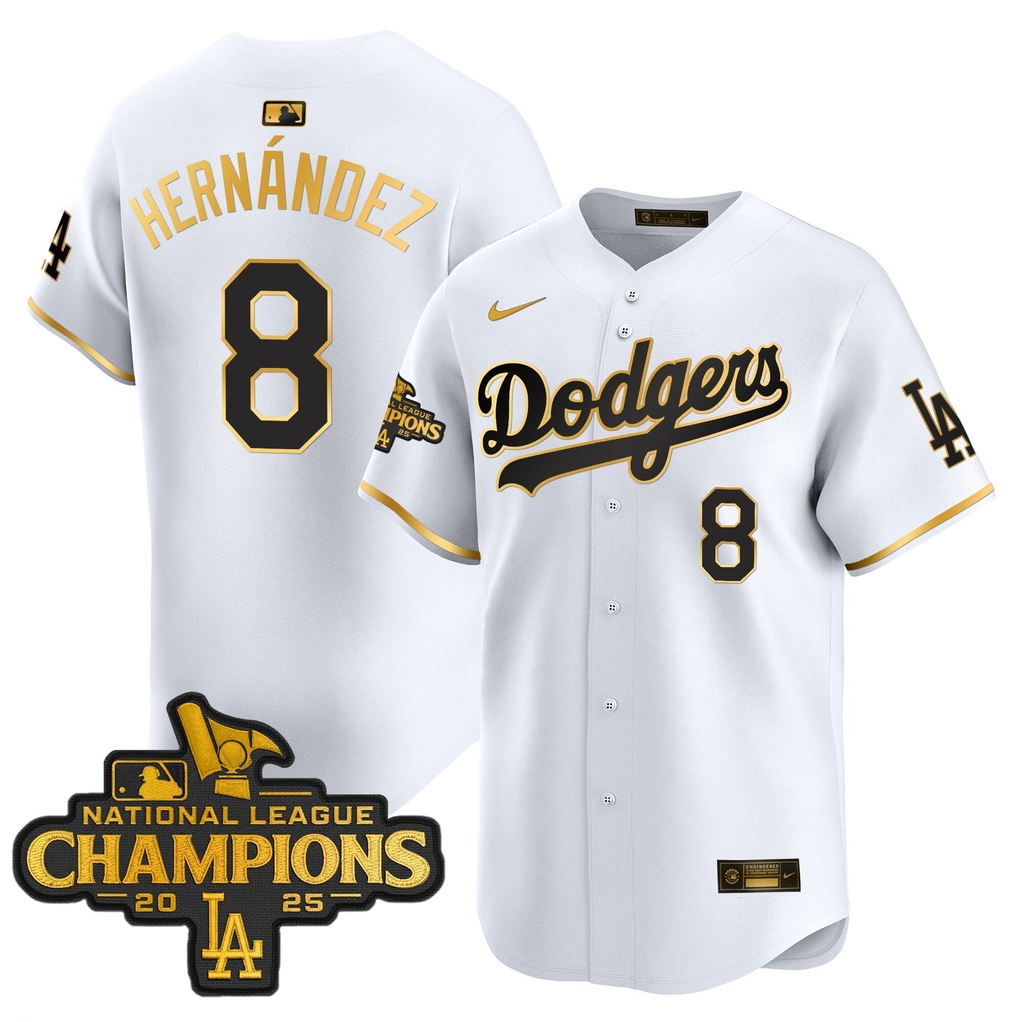 Dodgers 2025 National League Champions Vapor Premier Limited Jersey - Stitched