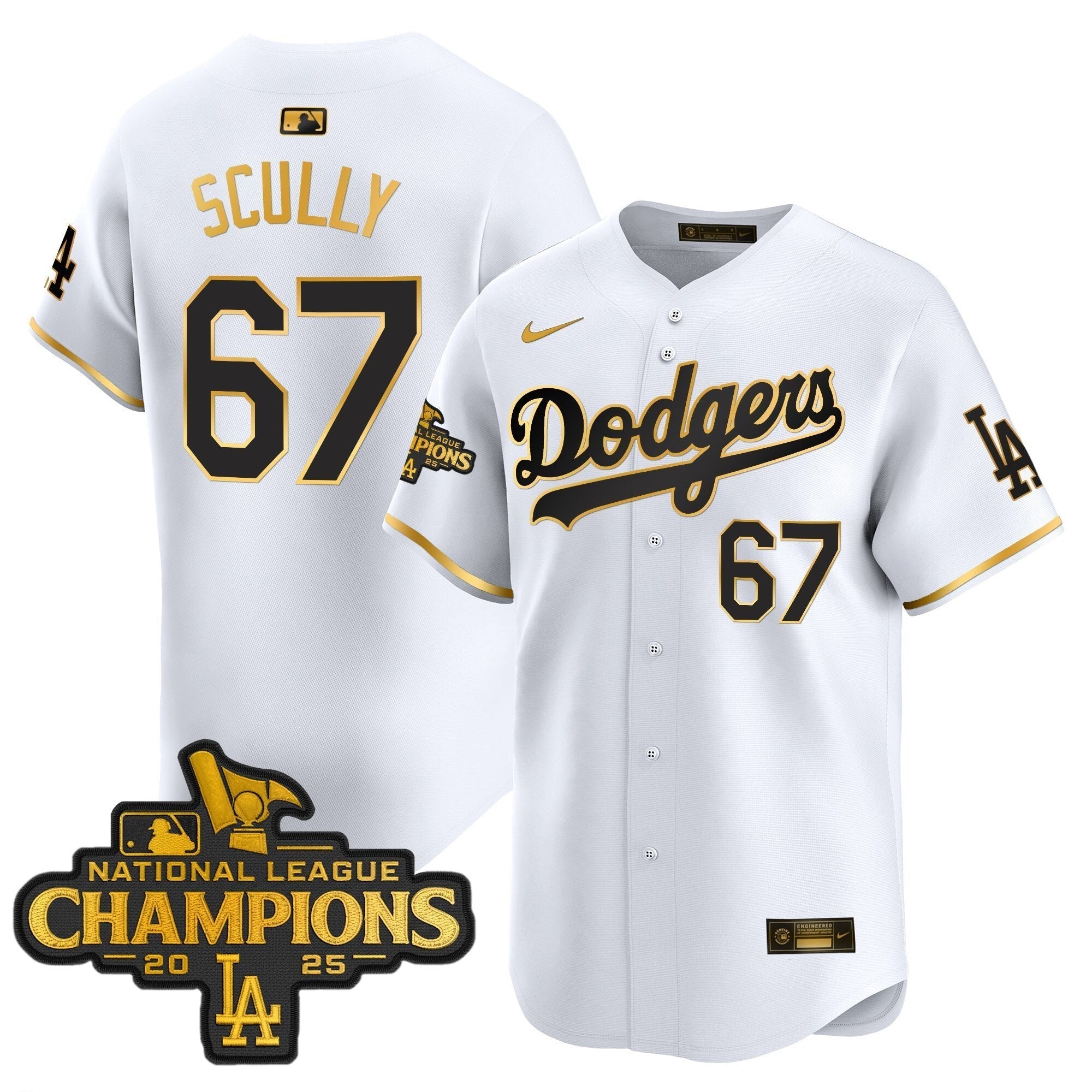 Dodgers 2025 National League Champions Vapor Premier Limited Jersey - Stitched