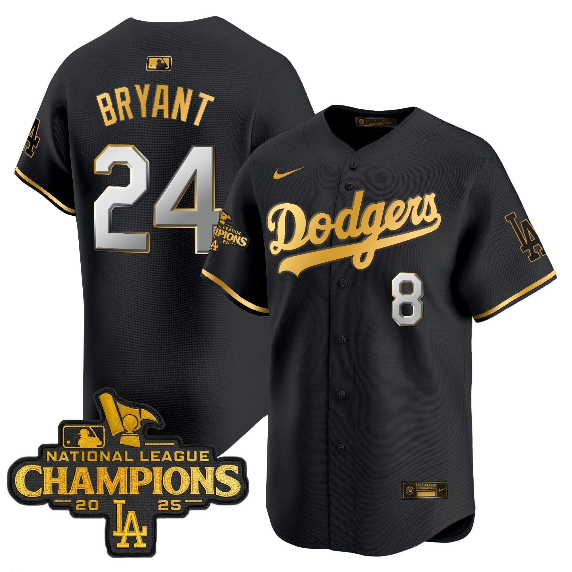 Dodgers 2025 National League Champions Vapor Premier Limited Jersey - Stitched