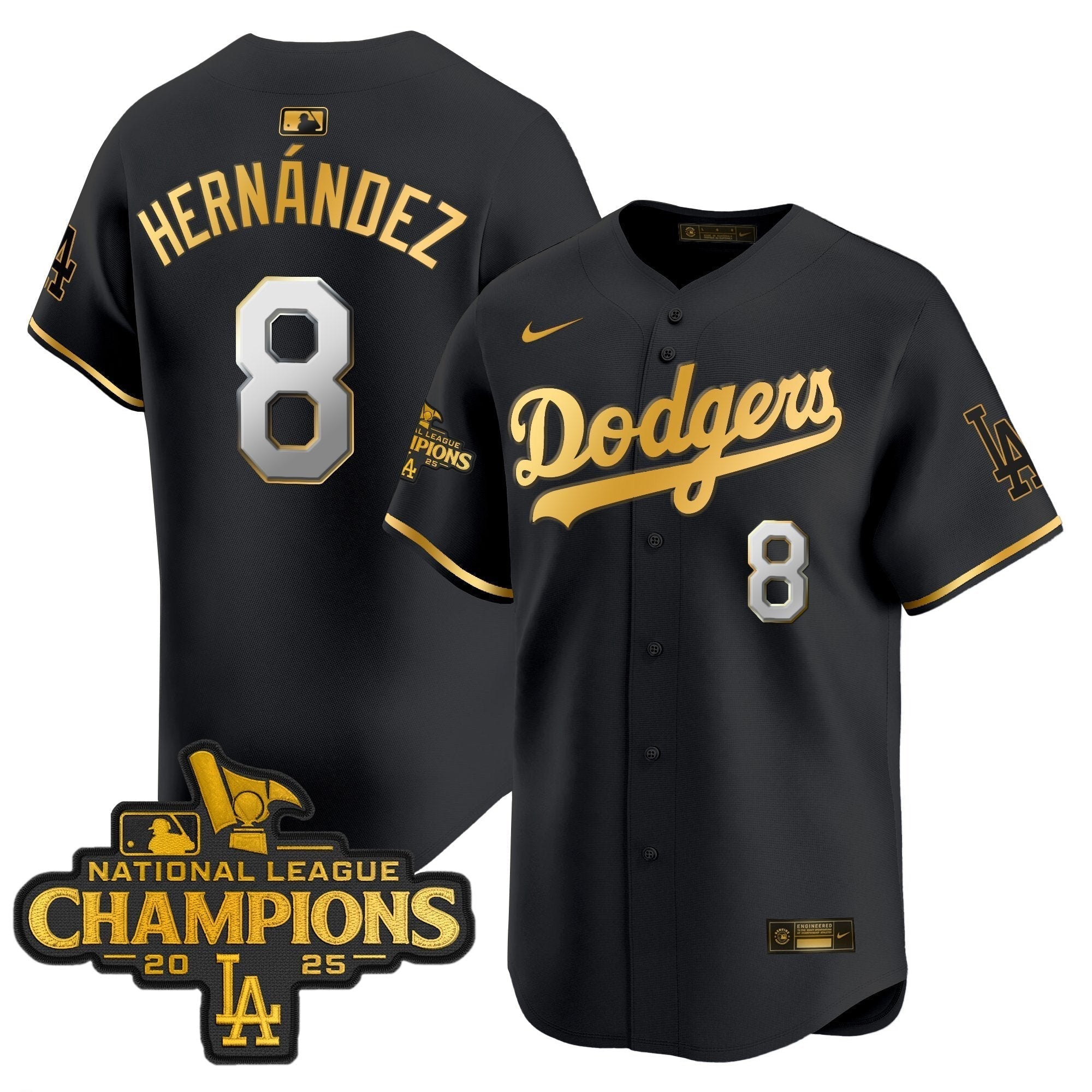 Dodgers 2025 National League Champions Vapor Premier Limited Jersey - Stitched