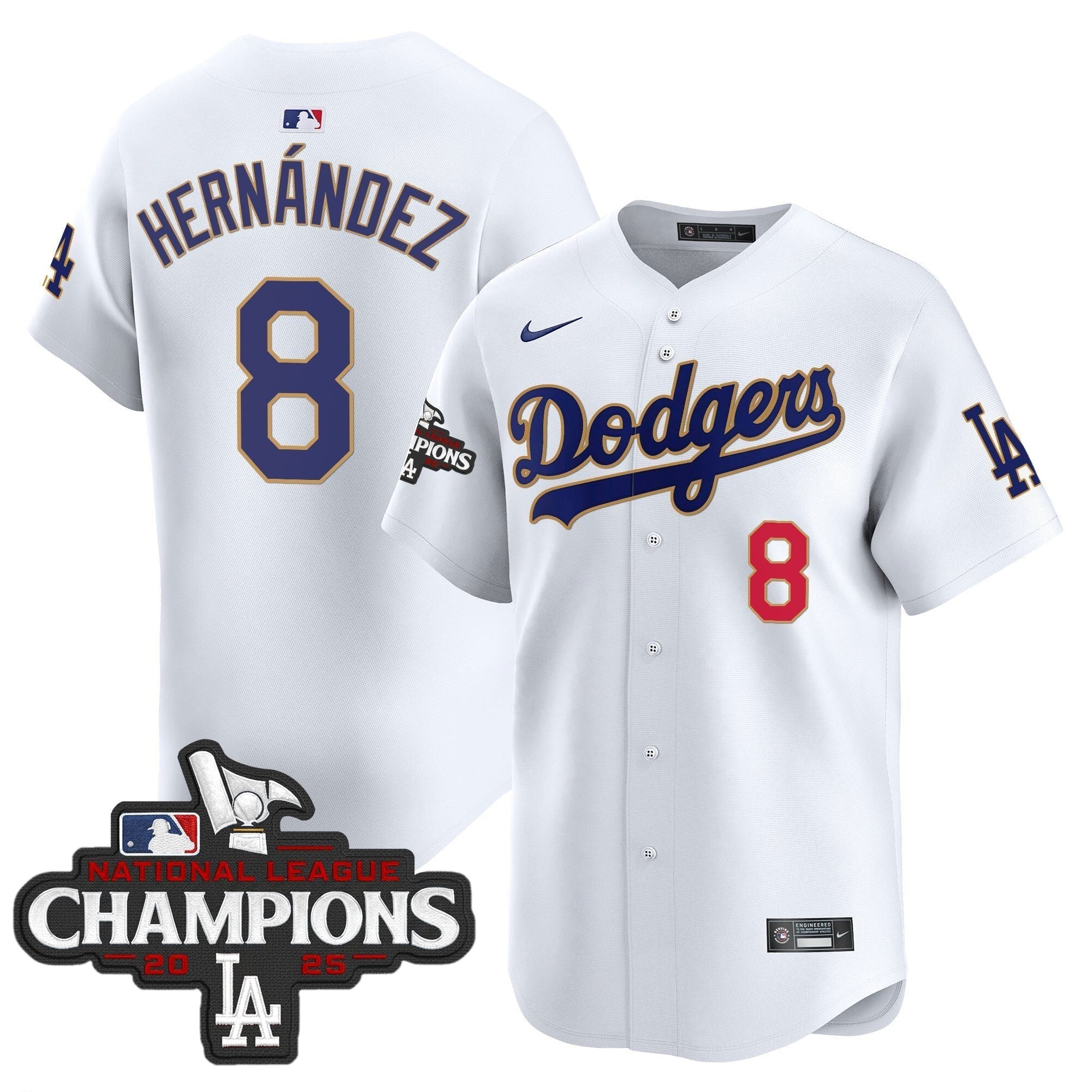 Dodgers 2025 National League Champions Vapor Premier Limited Jersey - Stitched