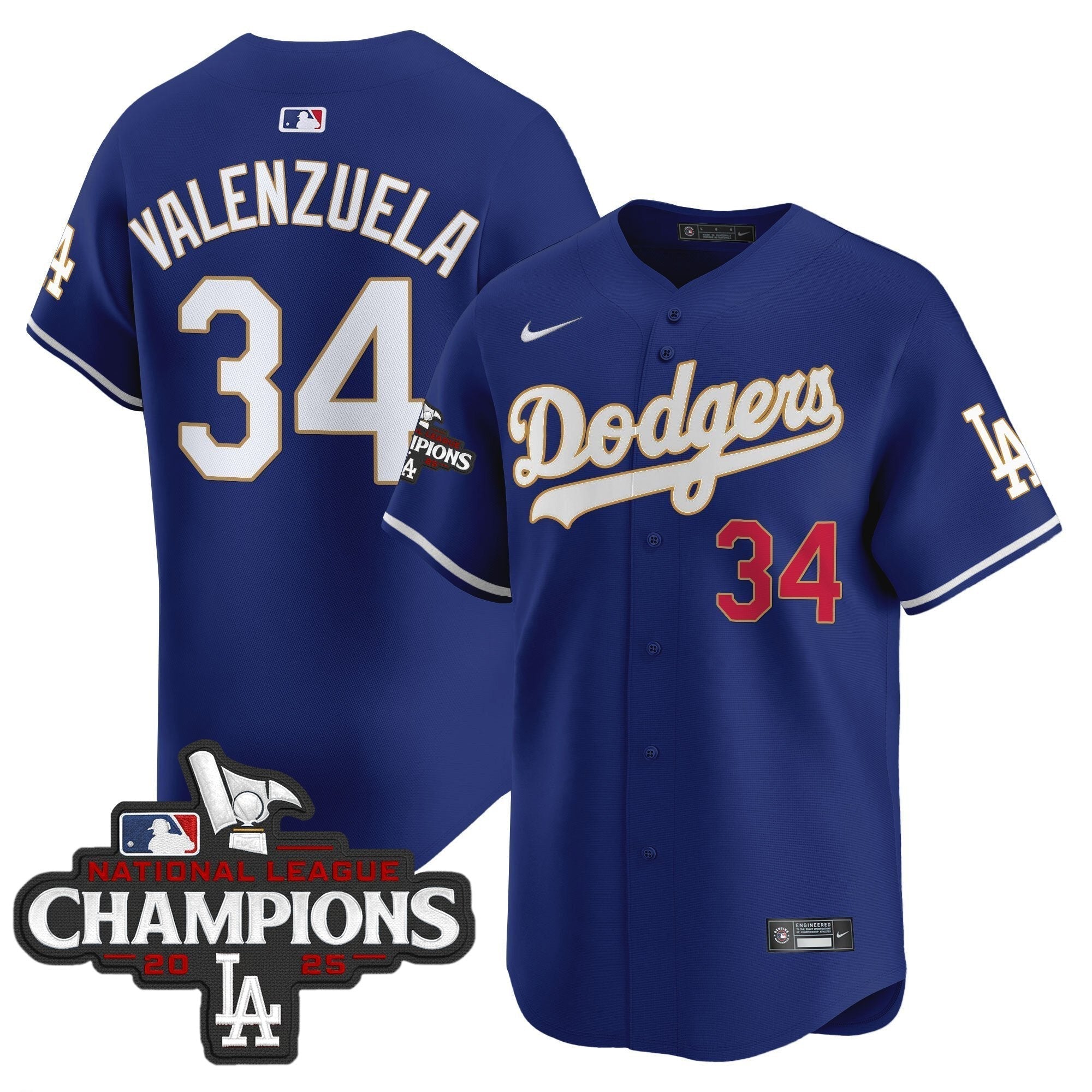 Dodgers 2025 National League Champions Vapor Premier Limited Jersey - Stitched