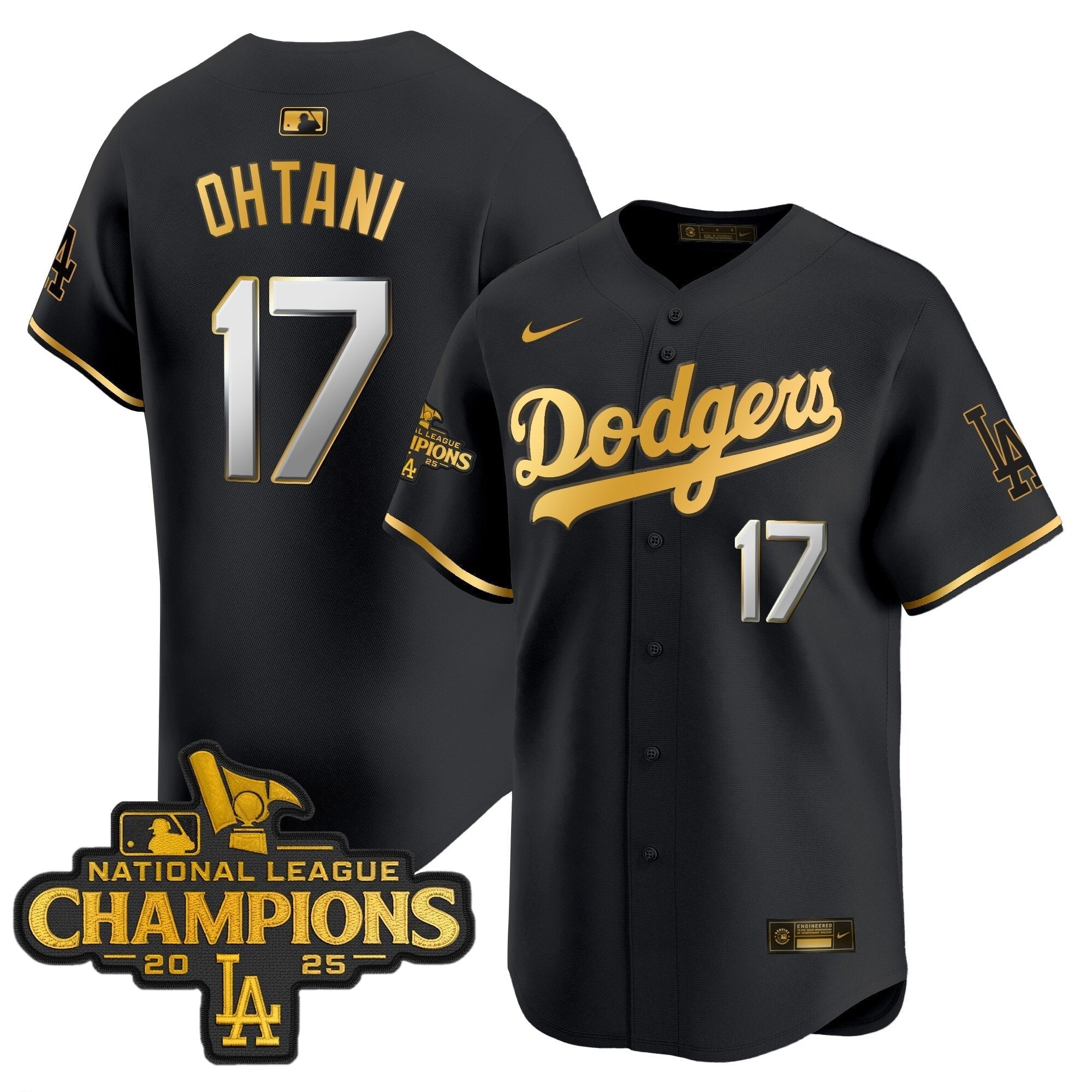 Dodgers 2025 National League Champions Vapor Premier Limited Jersey - Stitched